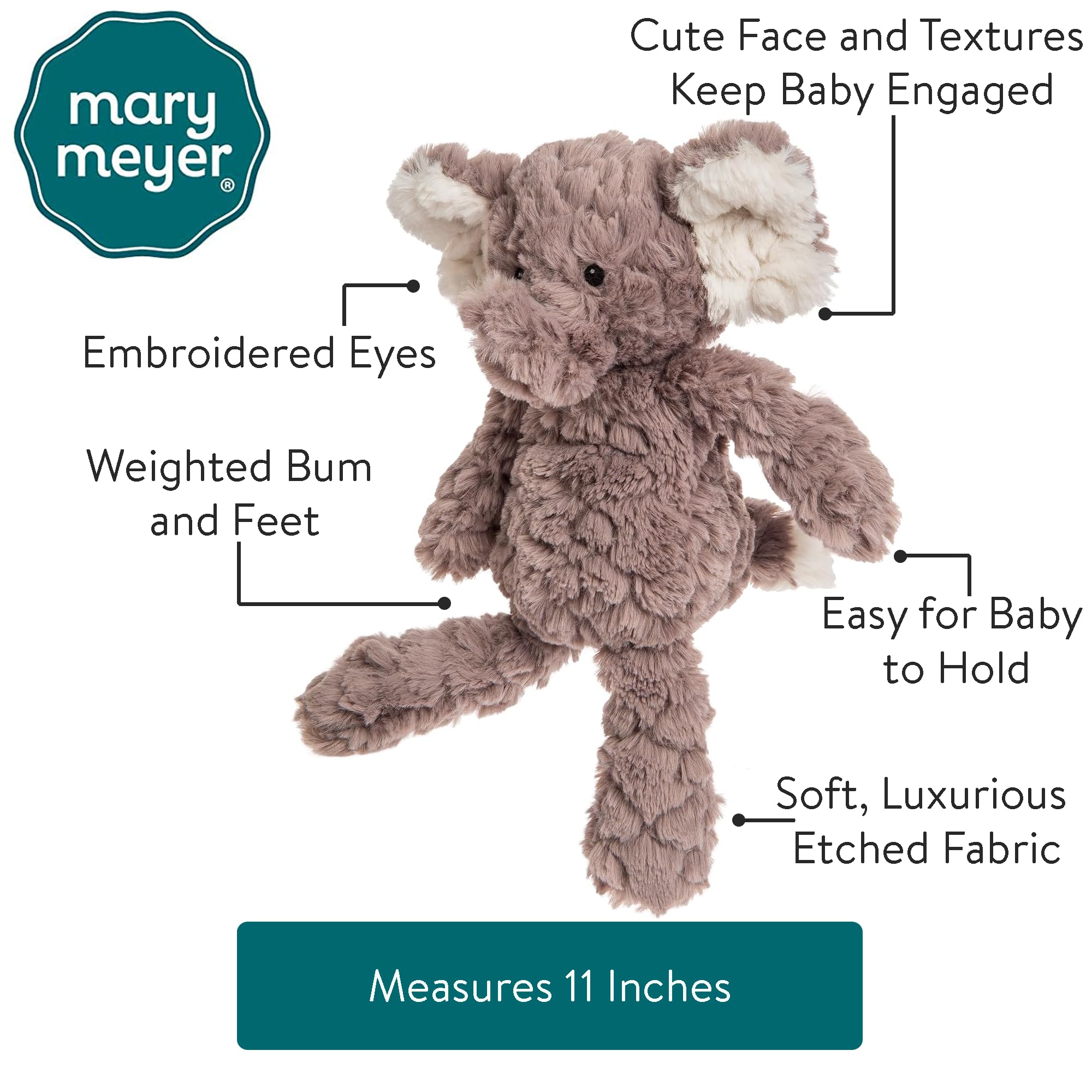 Foto 4 pulgar | Peluche Mary Meyer Putty Nursery Elephant De 11 Pulgadas - Venta Internacional.