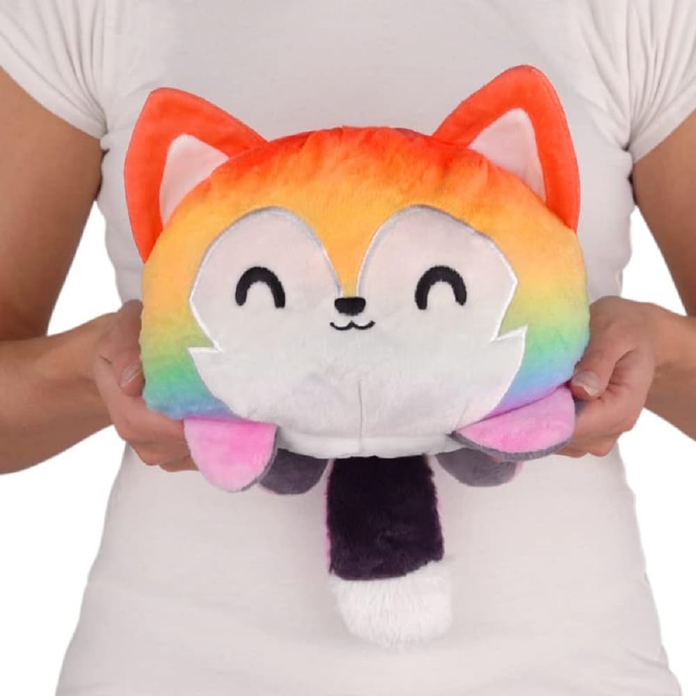Juguete De Peluche Teeturtle Original, Reversible, Big Wolf Rainbow - Venta Internacional.