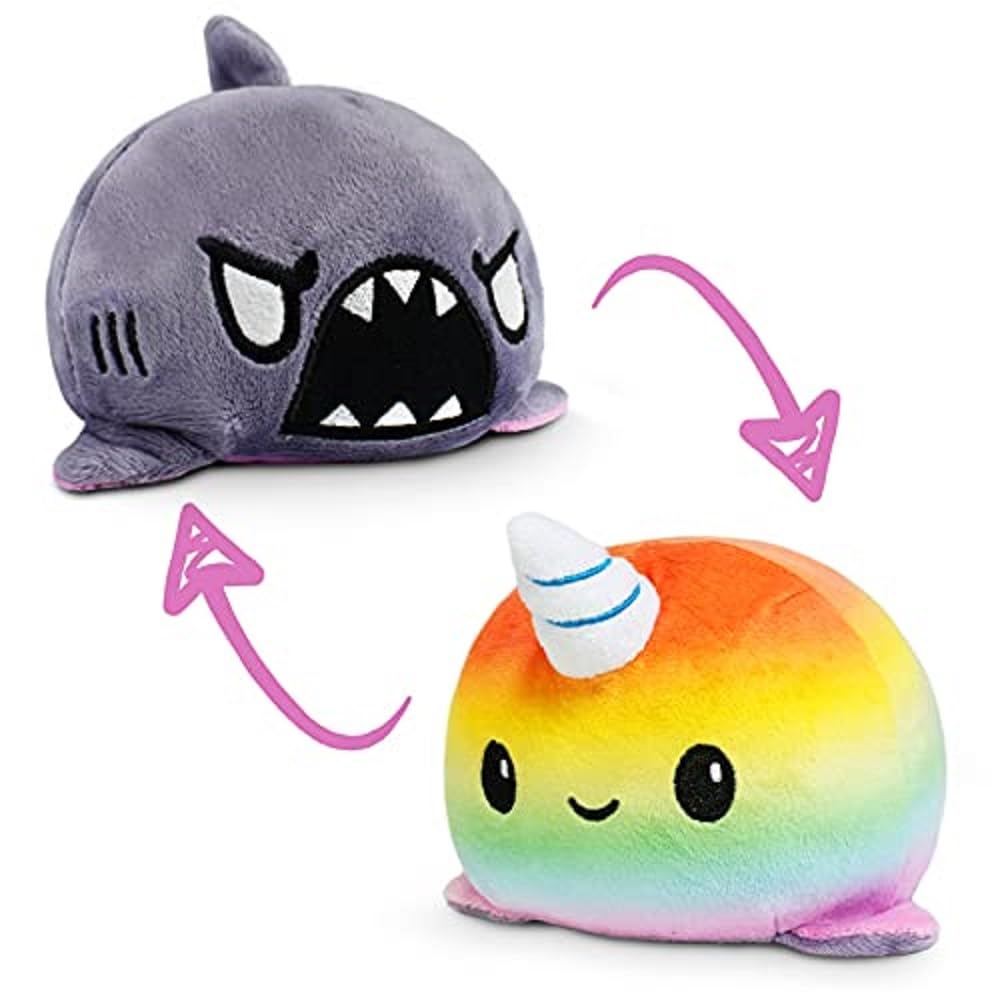 Peluche Teeturtle The Original Reversible Shark + Narval 11 Cm - Venta Internacional.