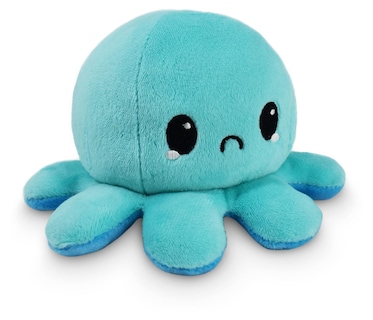 Foto 1 | Peluche Teeturtle Reversible Octopus Happy Blue + Sad Light Blue - Venta Internacional.