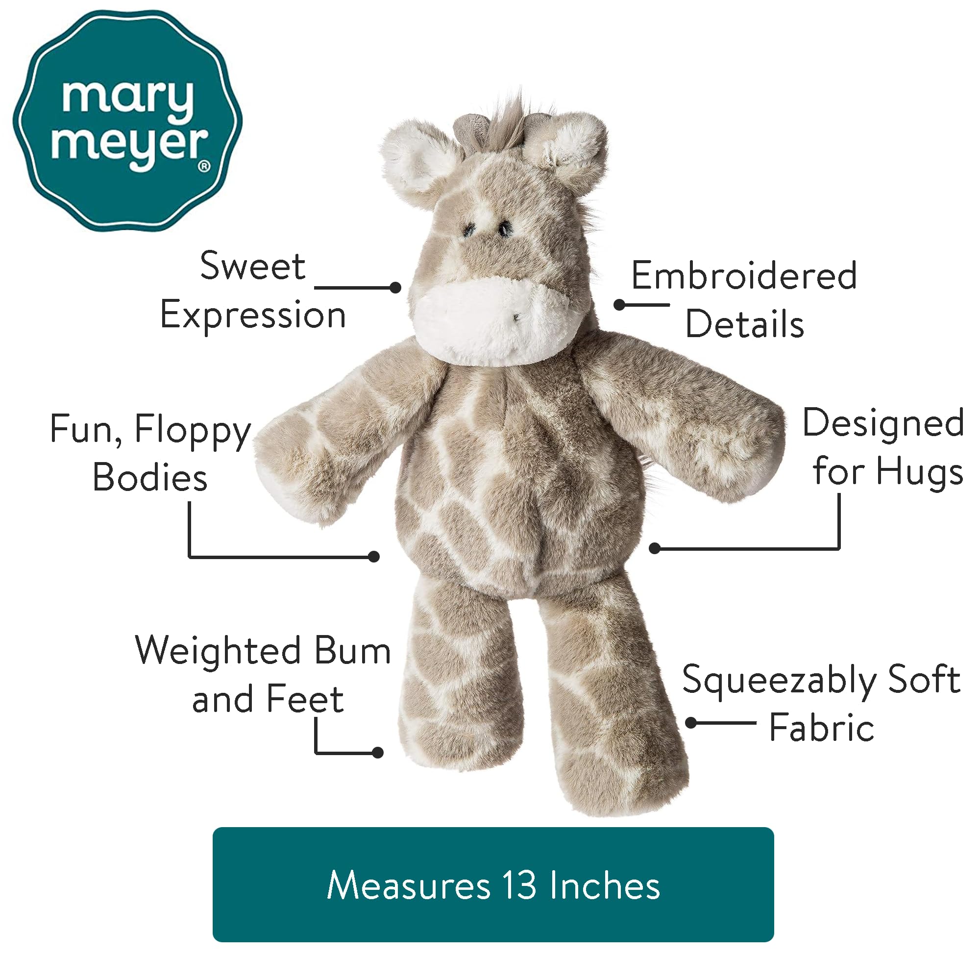 Foto 4 pulgar | Peluche Mary Meyer Marshmallow Zoo Greyling Jirafa - Venta Internacional.