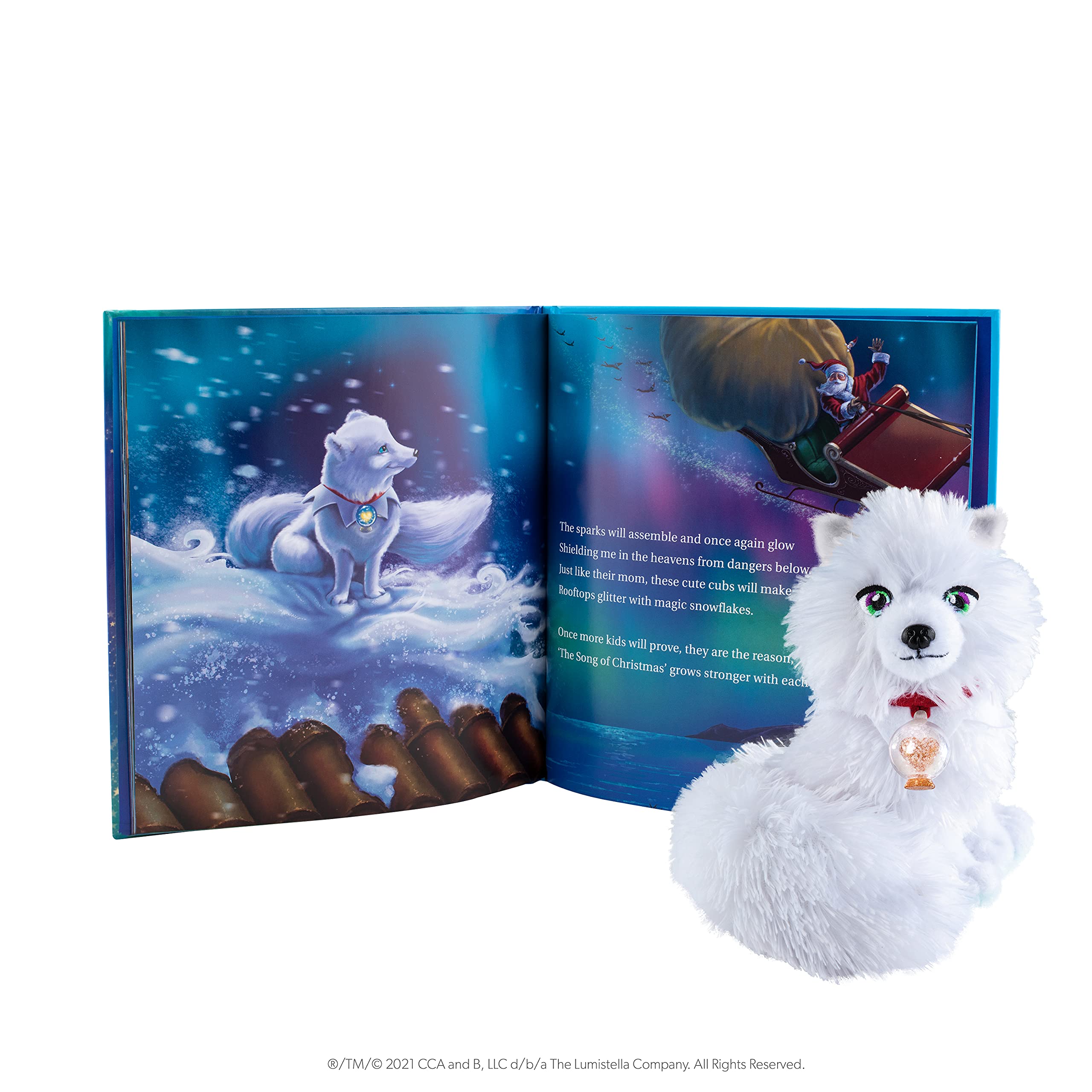 Foto 2 | Animal De Peluche Elf Pets Arctic Fox Con Libro De Cuentos Y Globo - Venta Internacional.