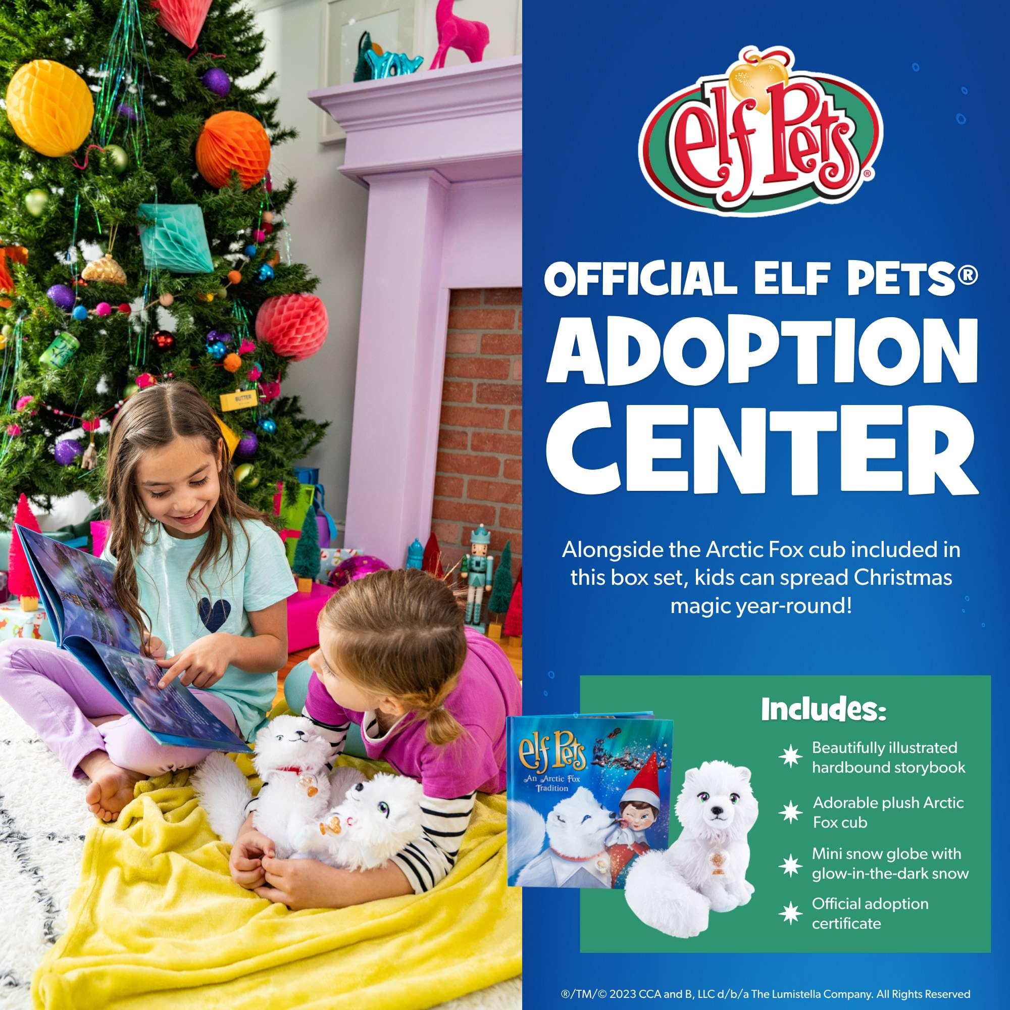 Foto 5 | Animal De Peluche Elf Pets Arctic Fox Con Libro De Cuentos Y Globo - Venta Internacional.