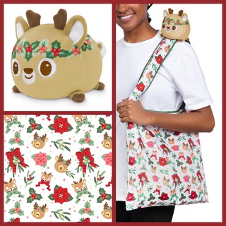 Foto 2 | Bolso De Mano Teeturtle Holiday Deer Con Pulpo Reversible - Venta Internacional.