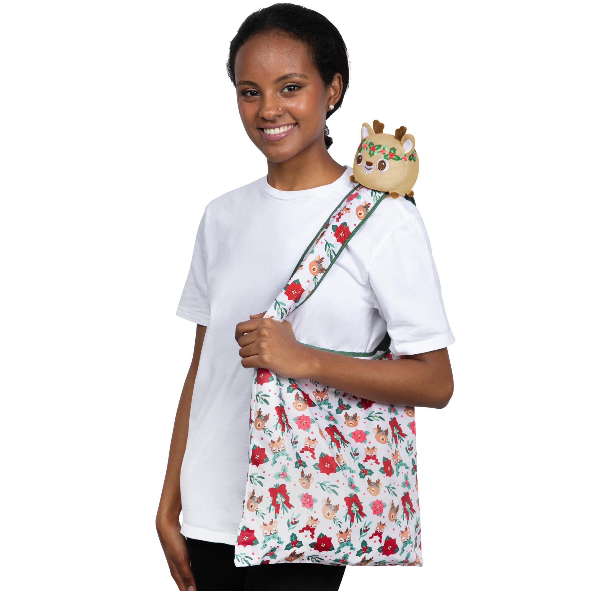 Foto 4 pulgar | Bolso De Mano Teeturtle Holiday Deer Con Pulpo Reversible - Venta Internacional.