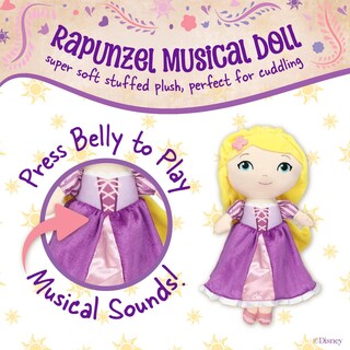Foto 2 | Muñeca De Peluche Rapunzel Para Niños, Preferida Por Los Niños, De Disney, Con Musical, 30 Cm - Venta Internacional.