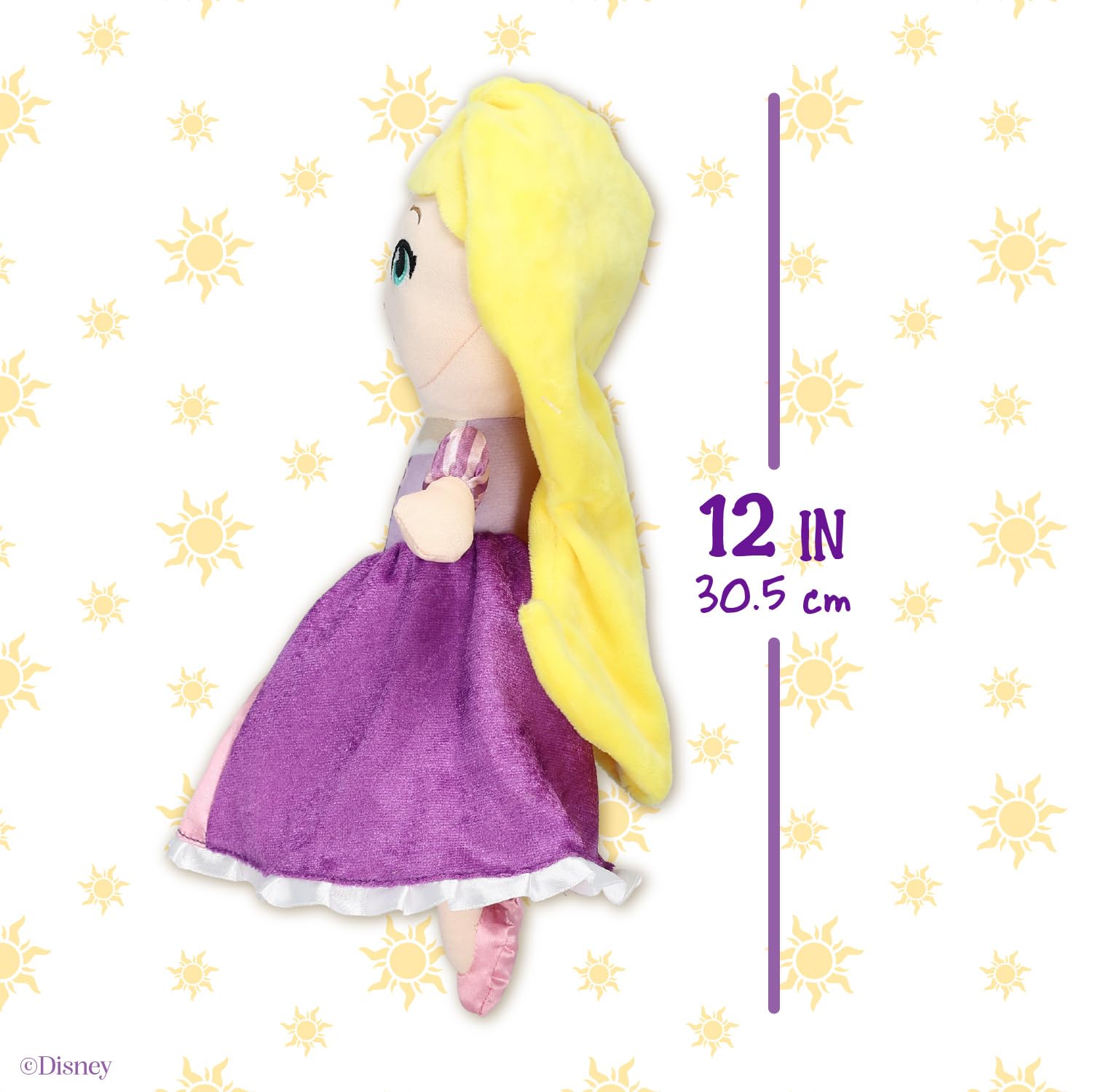 Foto 5 pulgar | Muñeca De Peluche Rapunzel Para Niños, Preferida Por Los Niños, De Disney, Con Musical, 30 Cm - Venta Internacional.