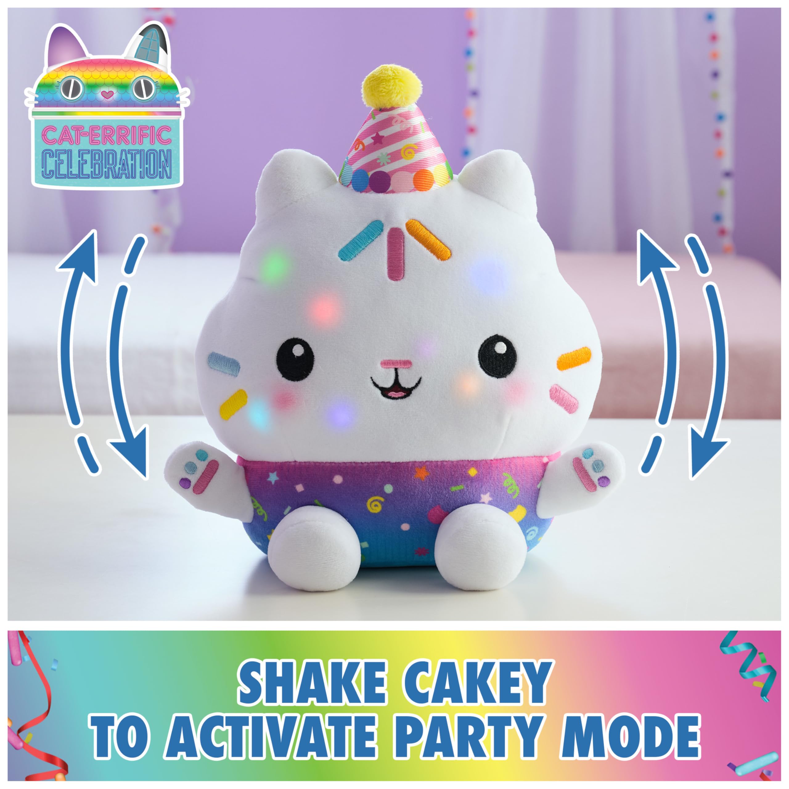 Foto 3 pulgar | Peluche Gabby's Dollhouse Celebrations Cakey Cat, 25 Cm, 3 O Más - Venta Internacional.