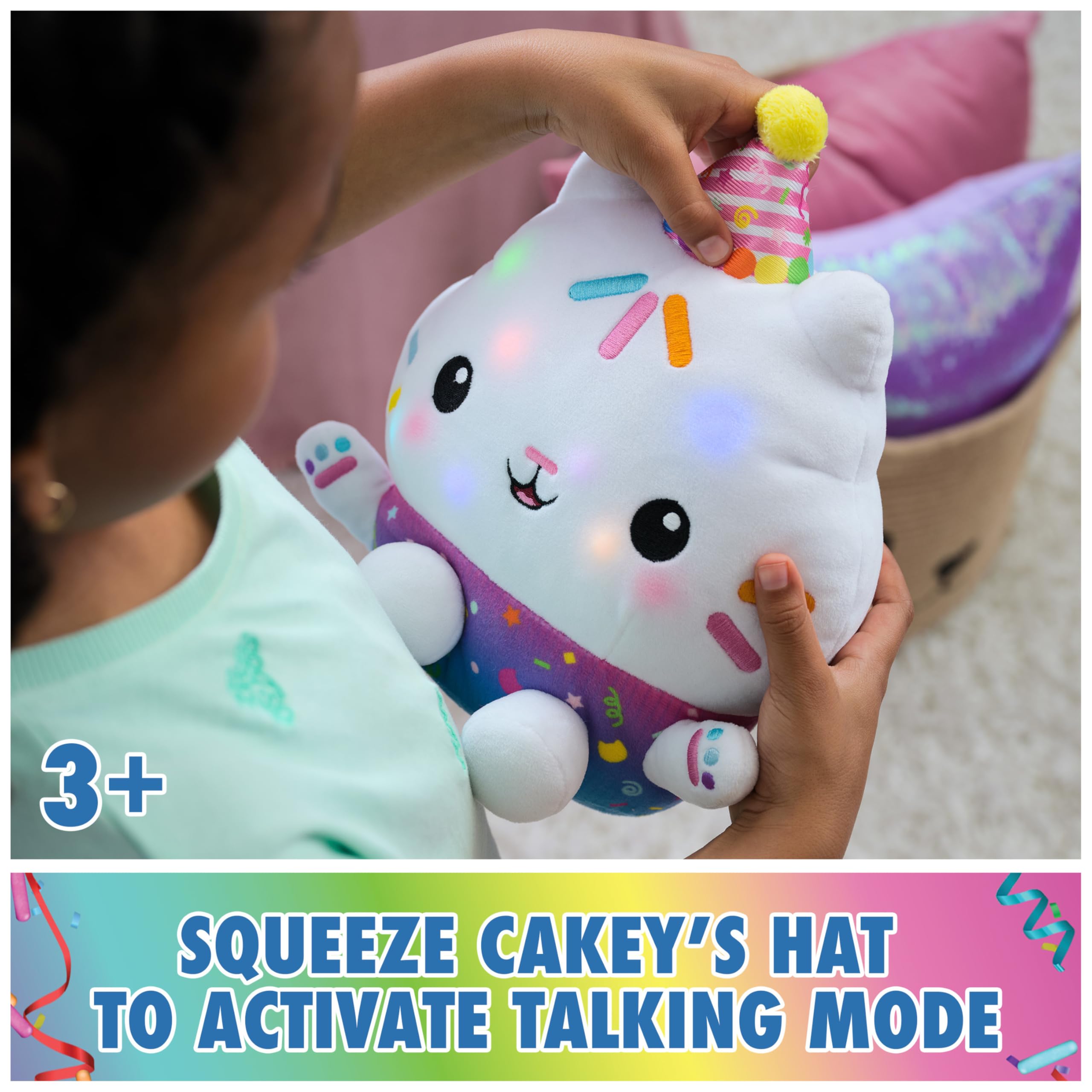 Foto 4 pulgar | Peluche Gabby's Dollhouse Celebrations Cakey Cat, 25 Cm, 3 O Más - Venta Internacional.