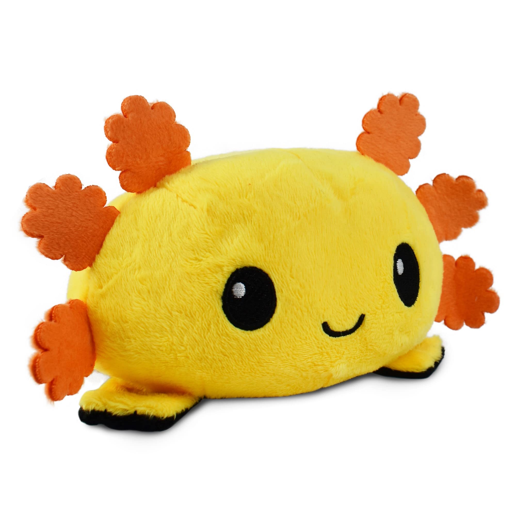 Peluche Teeturtle Reversible Axolotl Amarillo+negro, 10 Cm - Venta Internacional.