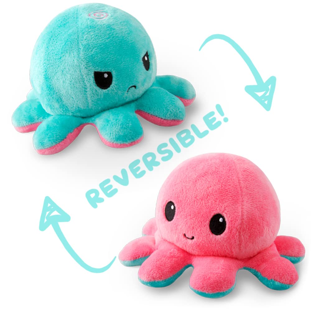Foto 5 pulgar | Peluche Teeturtle Reversible, Rosa Pulpo Y Aguamarina, 10 Cm - Venta Internacional.