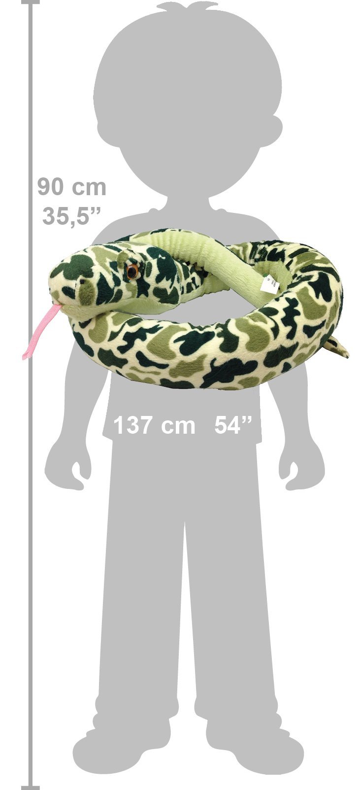Foto 3 pulgar | Serpiente De Peluche Wild Republic Cuddlekins, 137 Cm - Venta Internacional.