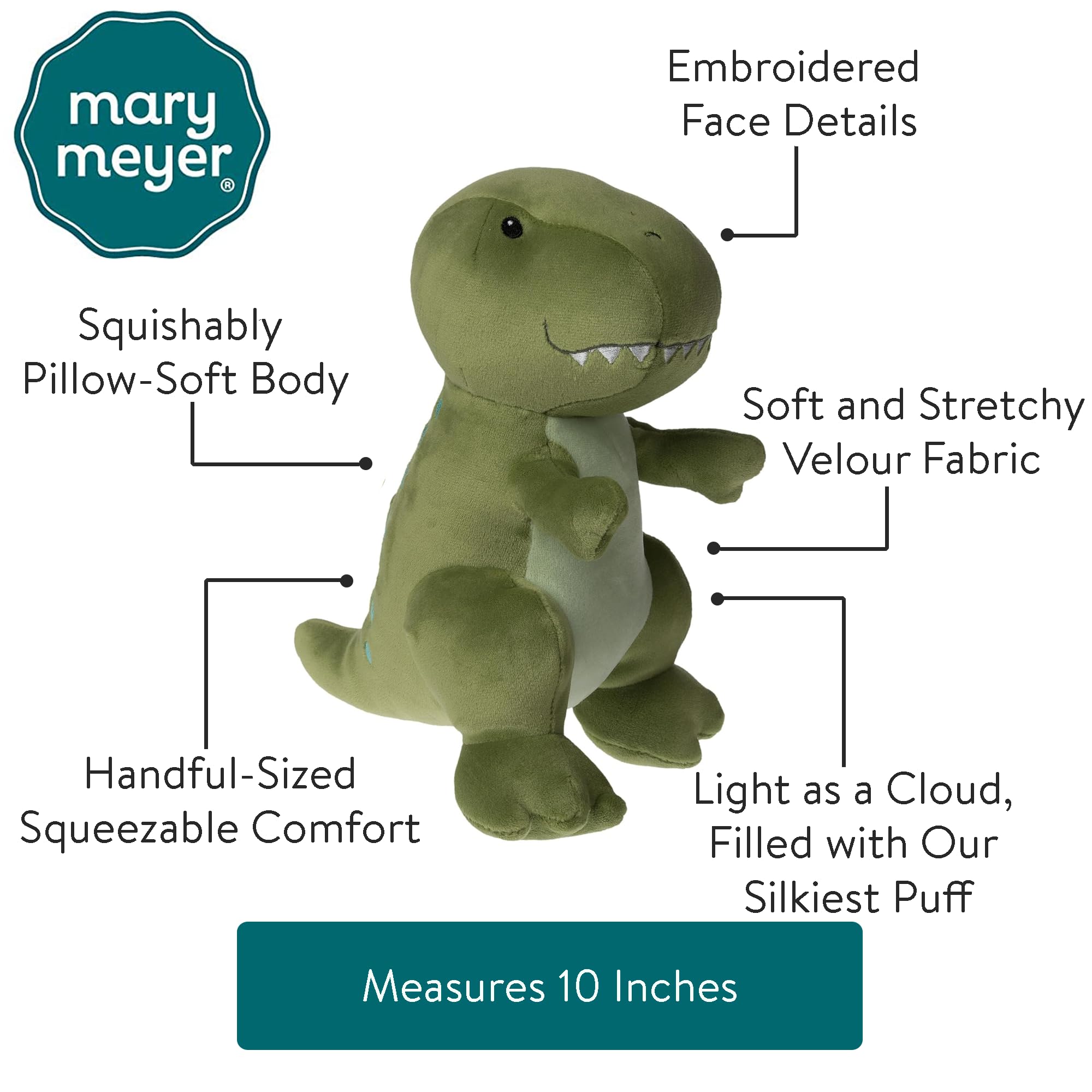 Foto 5 | Almohada De Peluche Mary Meyer Smootheez, Peluche, T-rex - Venta Internacional.