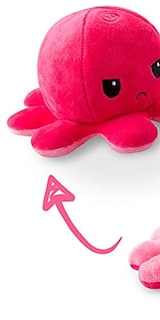 Foto 2 | Pulpo Reversible Plushie Teeturtle, Rosa Claro Y Rosa Oscuro, 10 Cm - Venta Internacional.