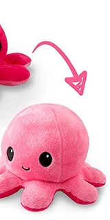 Foto 3 | Pulpo Reversible Plushie Teeturtle, Rosa Claro Y Rosa Oscuro, 10 Cm - Venta Internacional.