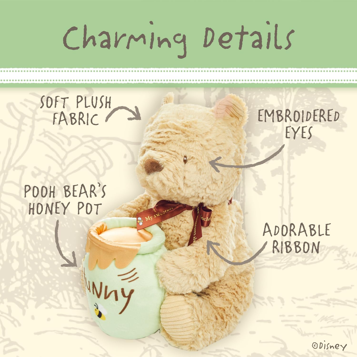 Foto 4 | Peluche De Peluche Kids Preferred Disney Baby Classic Pooh - Venta Internacional.