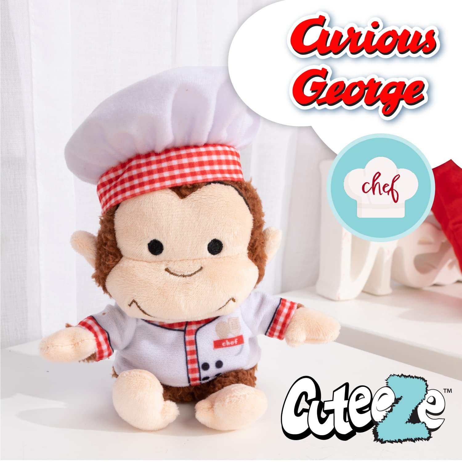 Foto 3 pulgar | Peluche De Peluche Kids Preferred Curious George, 18 Cm - Venta Internacional.