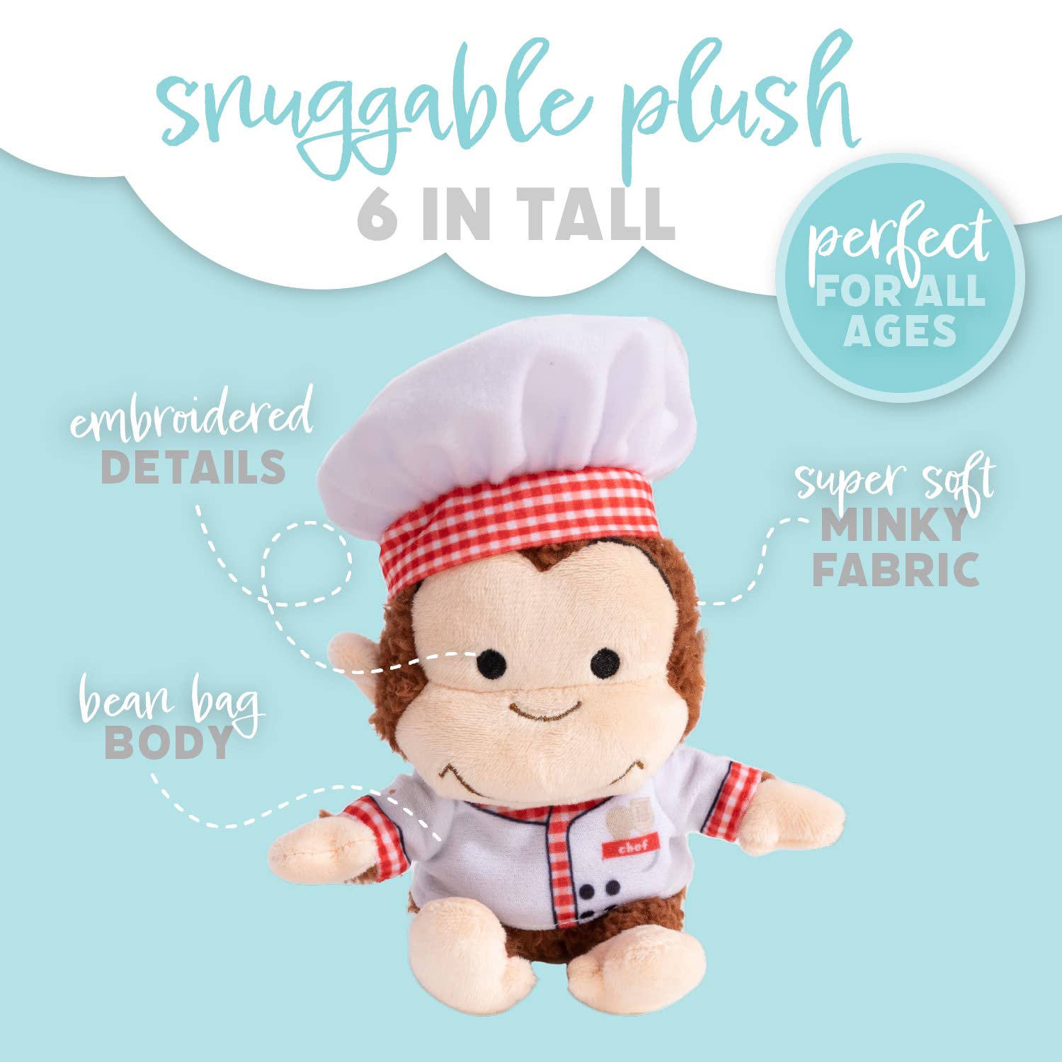 Foto 4 pulgar | Peluche De Peluche Kids Preferred Curious George, 18 Cm - Venta Internacional.