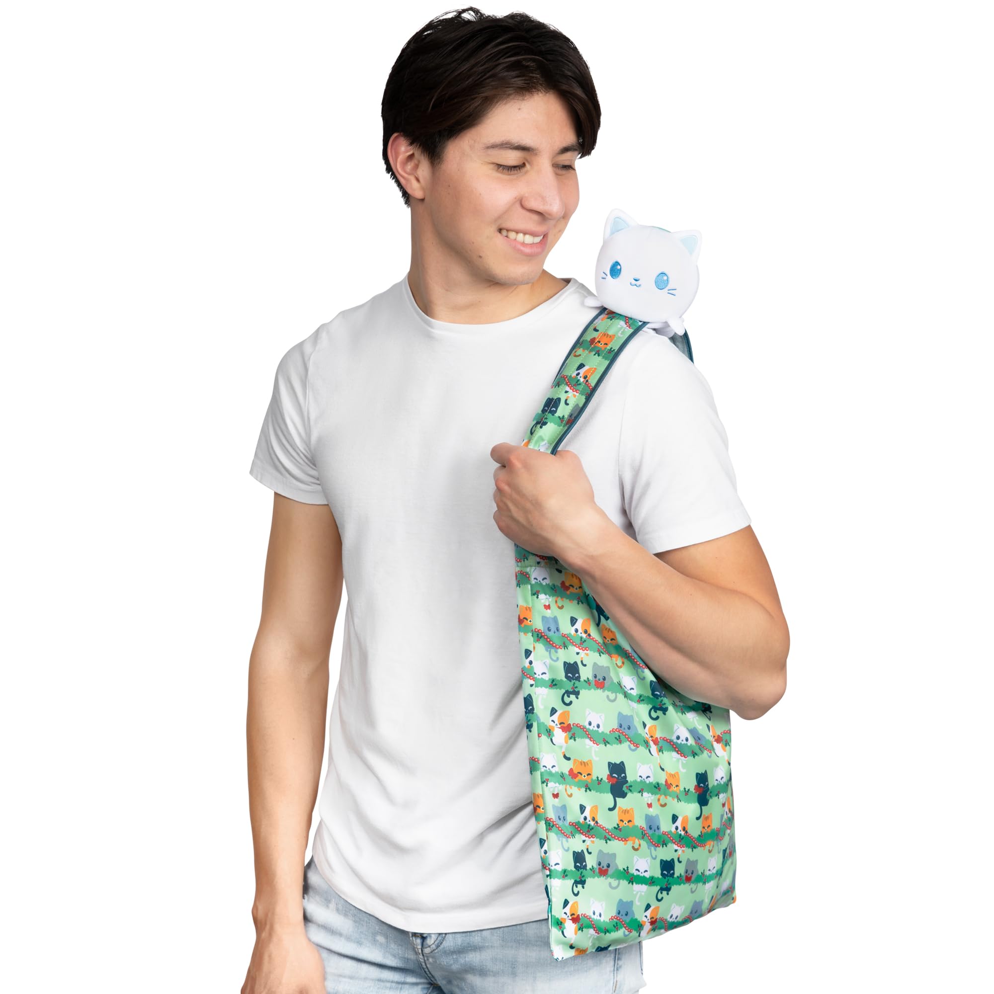 Foto 4 pulgar | Bolsa De Mano De Peluche Con Forma De Tortuga, Guirnalda Navideña Y Gatitos - Venta Internacional.
