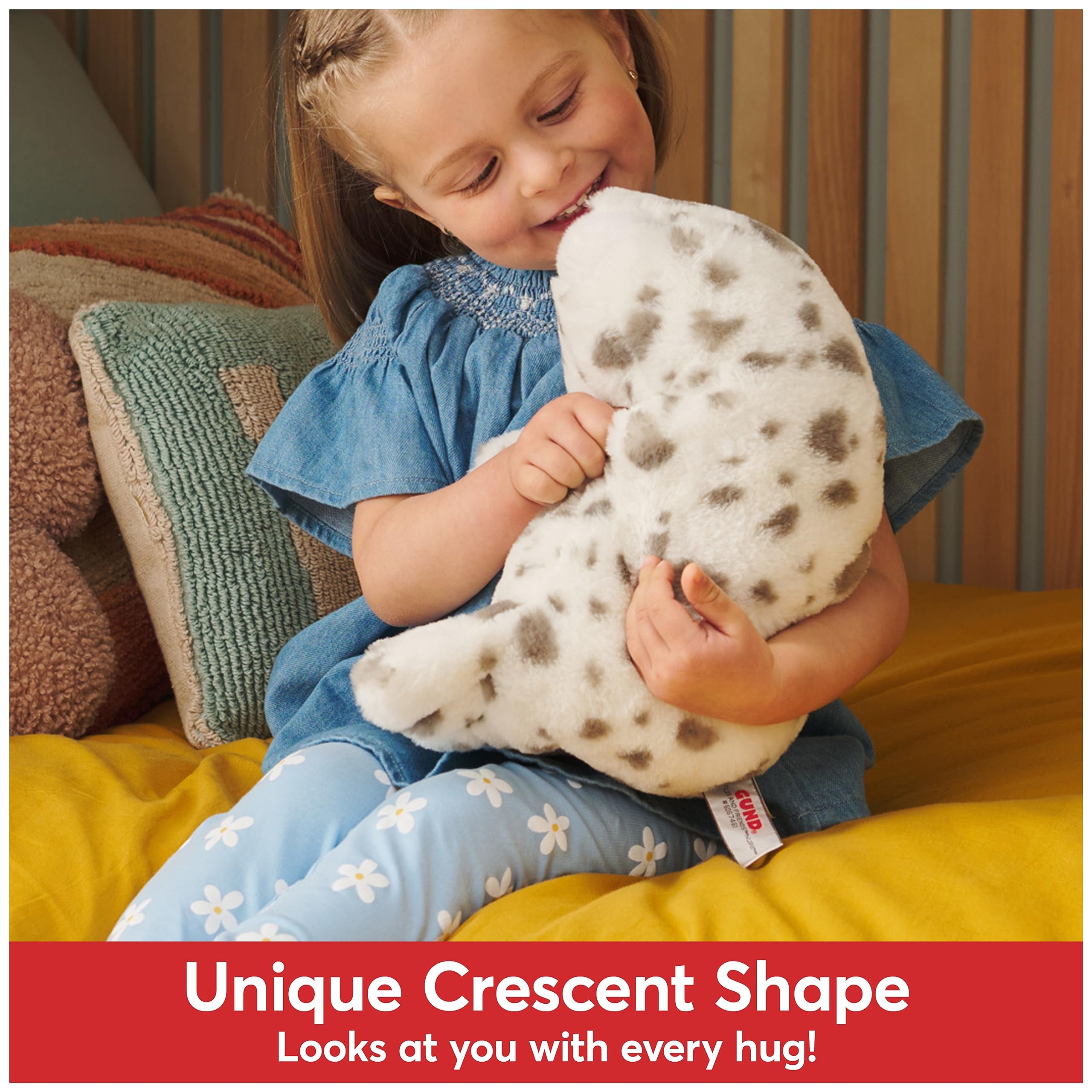 Foto 6 | Peluche Gund Nuri Leopard Seal, 25 Cm, Color Blanco/gris - Venta Internacional.