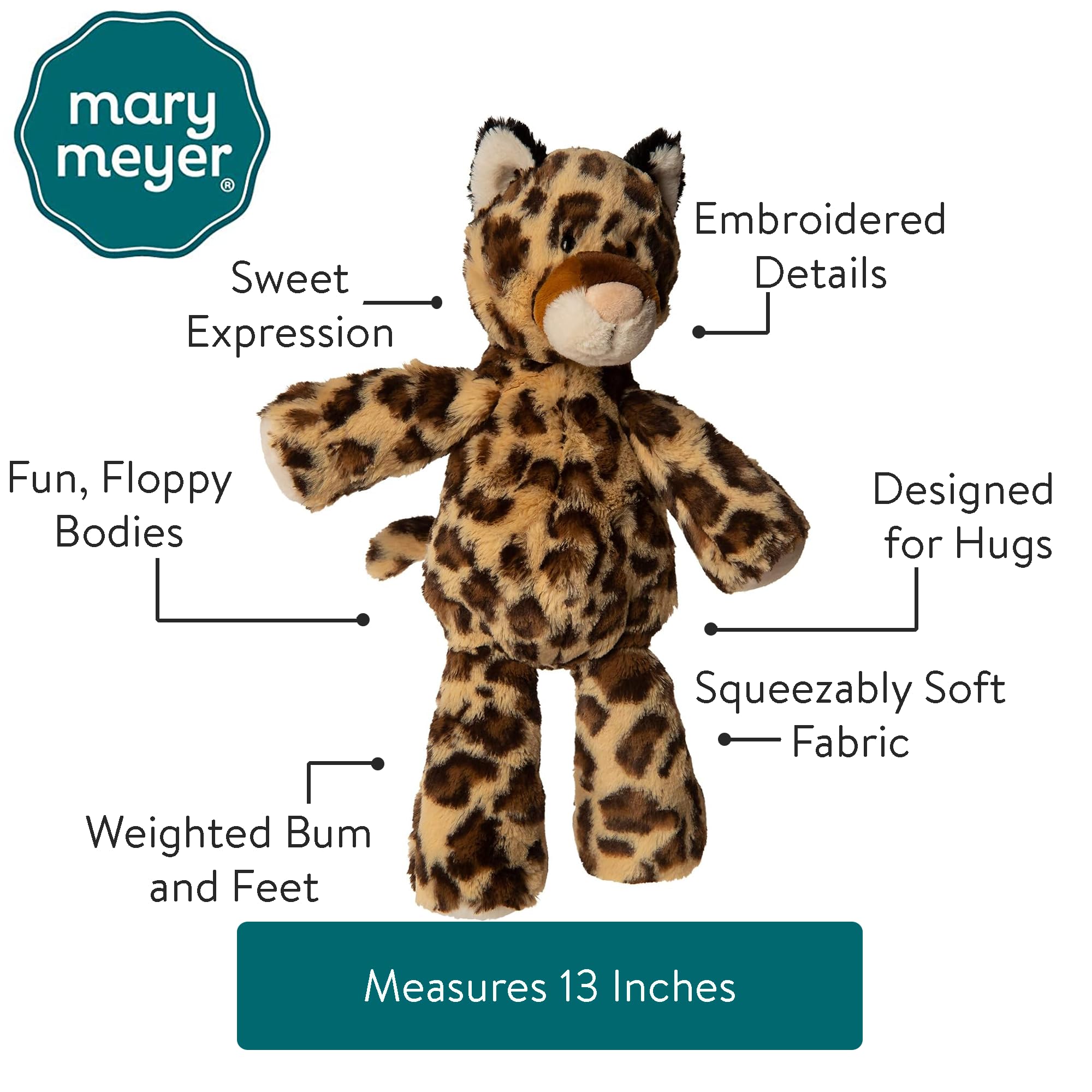 Foto 4 pulgar | Peluche Mary Meyer Marshmallow Zoo Leopard 33 Cm - Venta Internacional.