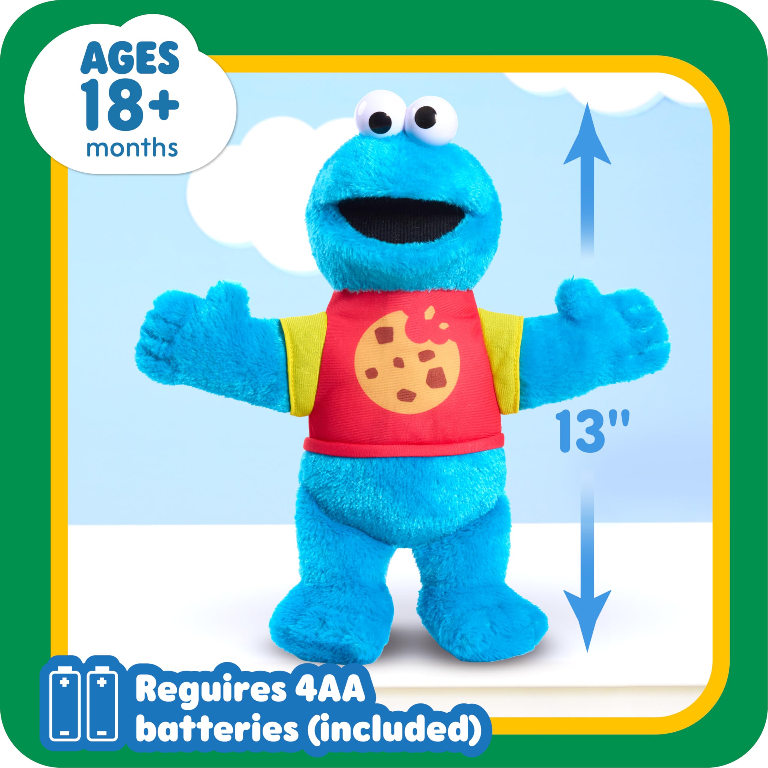 Foto 4 pulgar | Peluche De Peluche Just Play Sesame Street Cookie Monster - Venta Internacional.