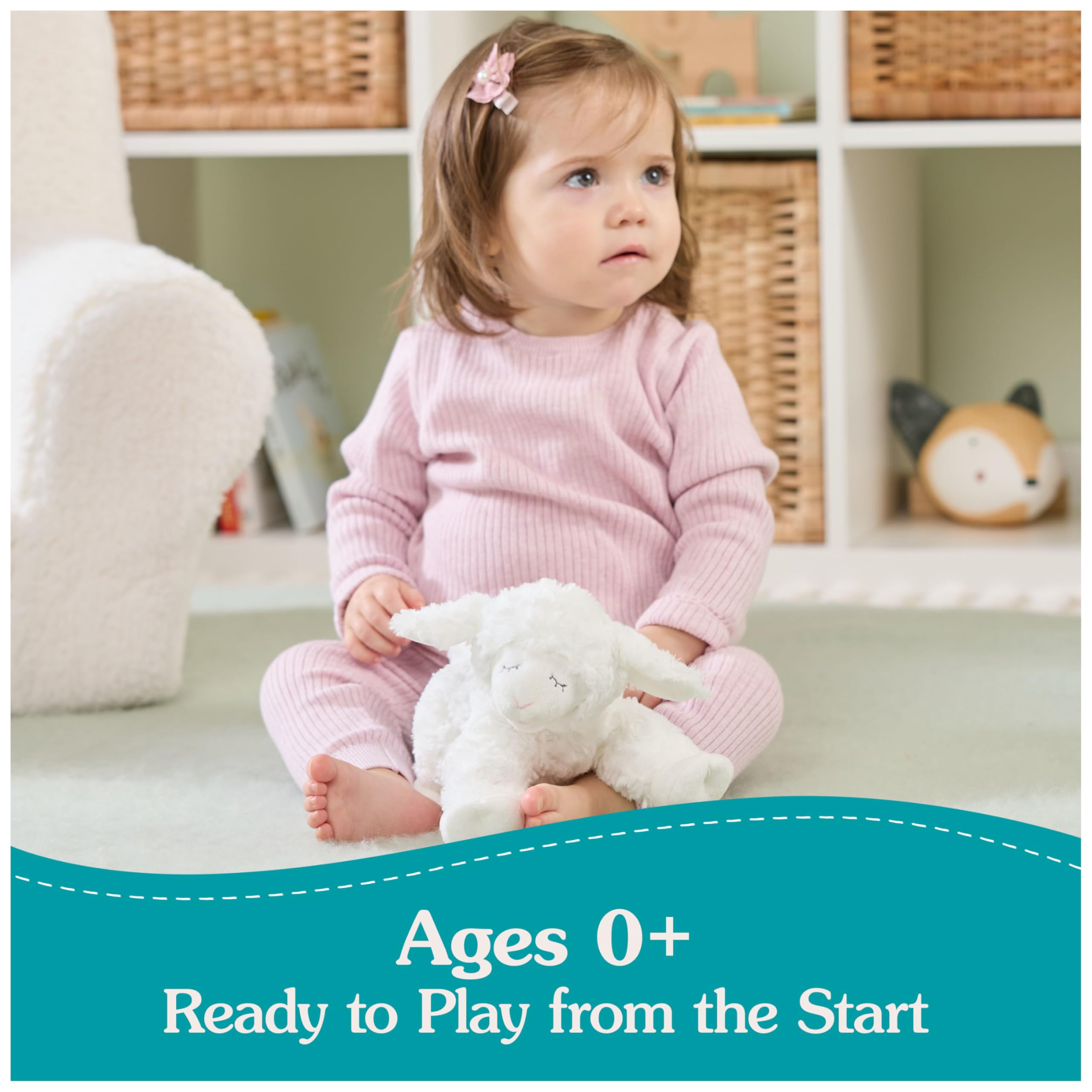 Foto 7 pulgar | Peluche Rattle Gund Baby Winky Lamb 100% Reciclado - Venta Internacional.