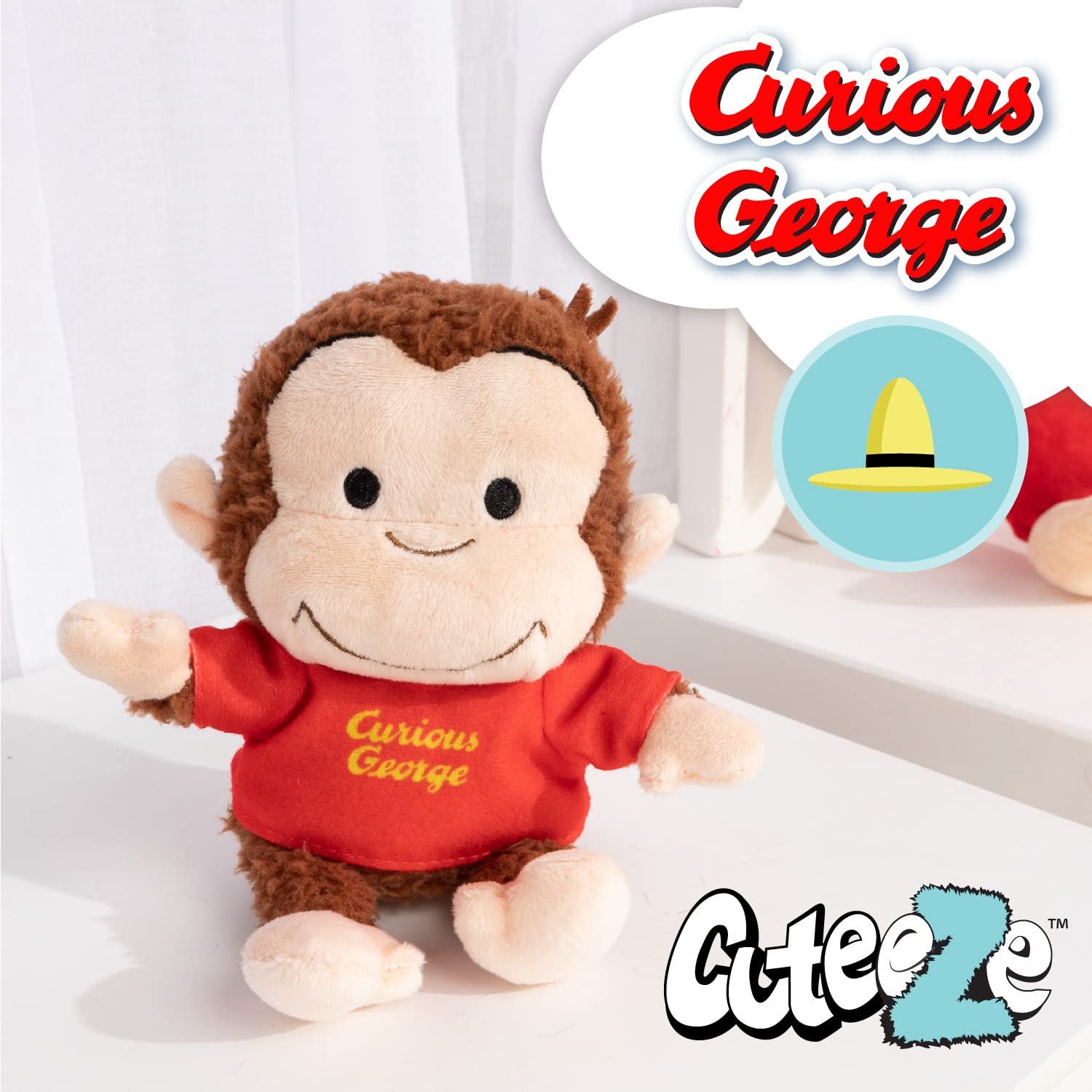 Foto 3 pulgar | Peluche De Peluche Curious George Cuteeze Monkey, 18 Cm, Para Niños - Venta Internacional.