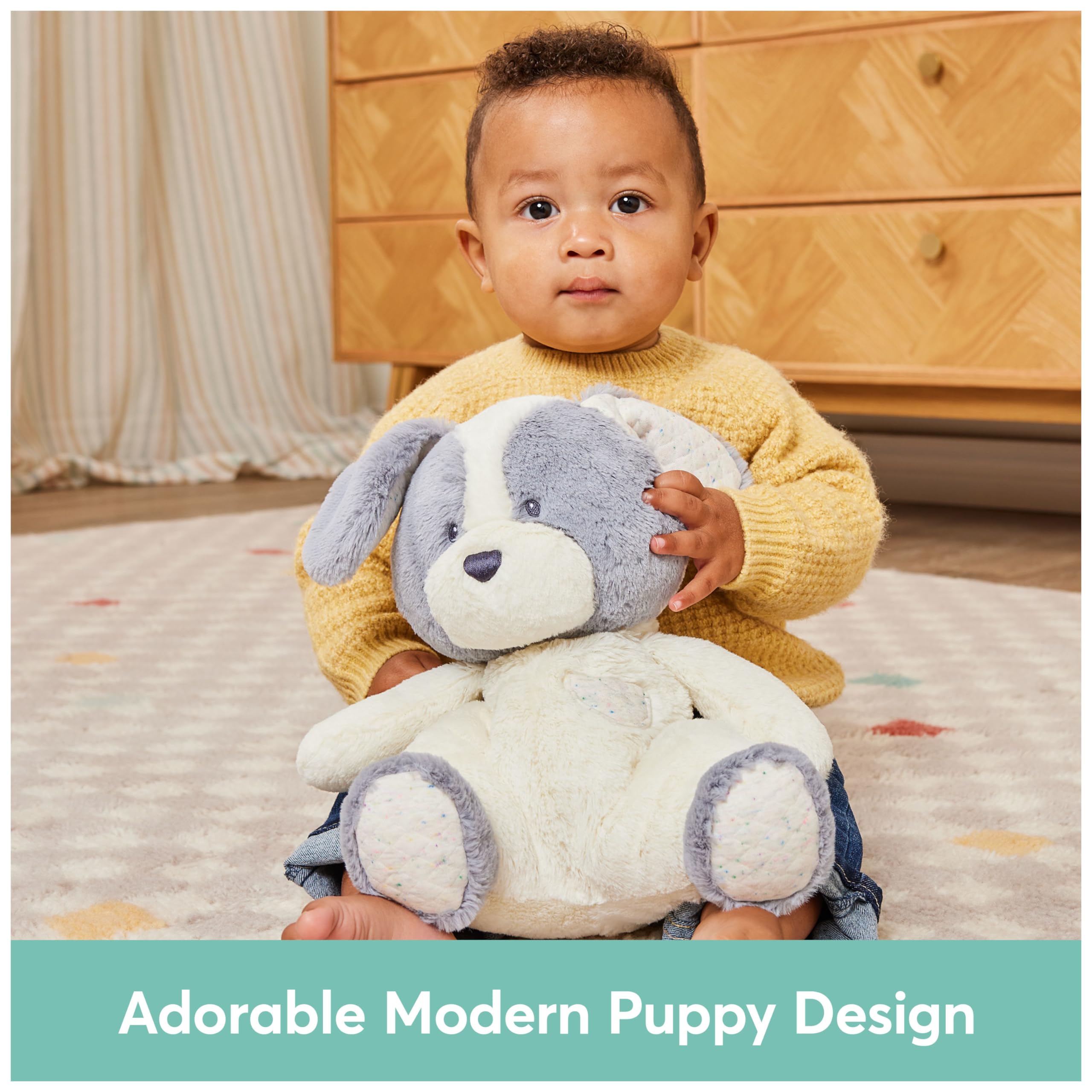 Foto 3 pulgar | Peluche Gund Oh So Snuggly Puppy Para Bebés, Color Gris Y Blanco - Venta Internacional.