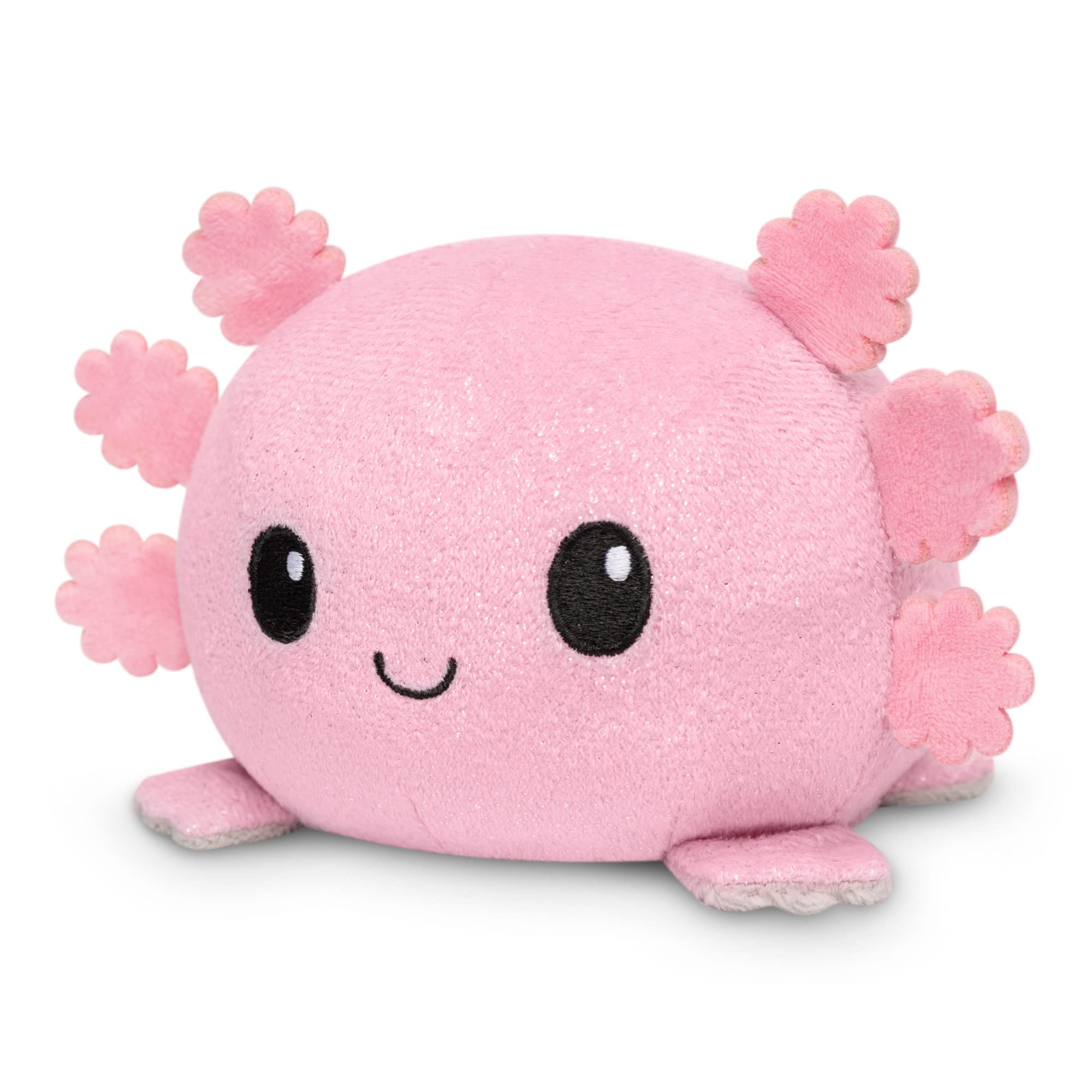 Foto 3 pulgar | Plushie Teeturtle The Original: Axolotl Reversible, Rosa Y Gris - Venta Internacional.