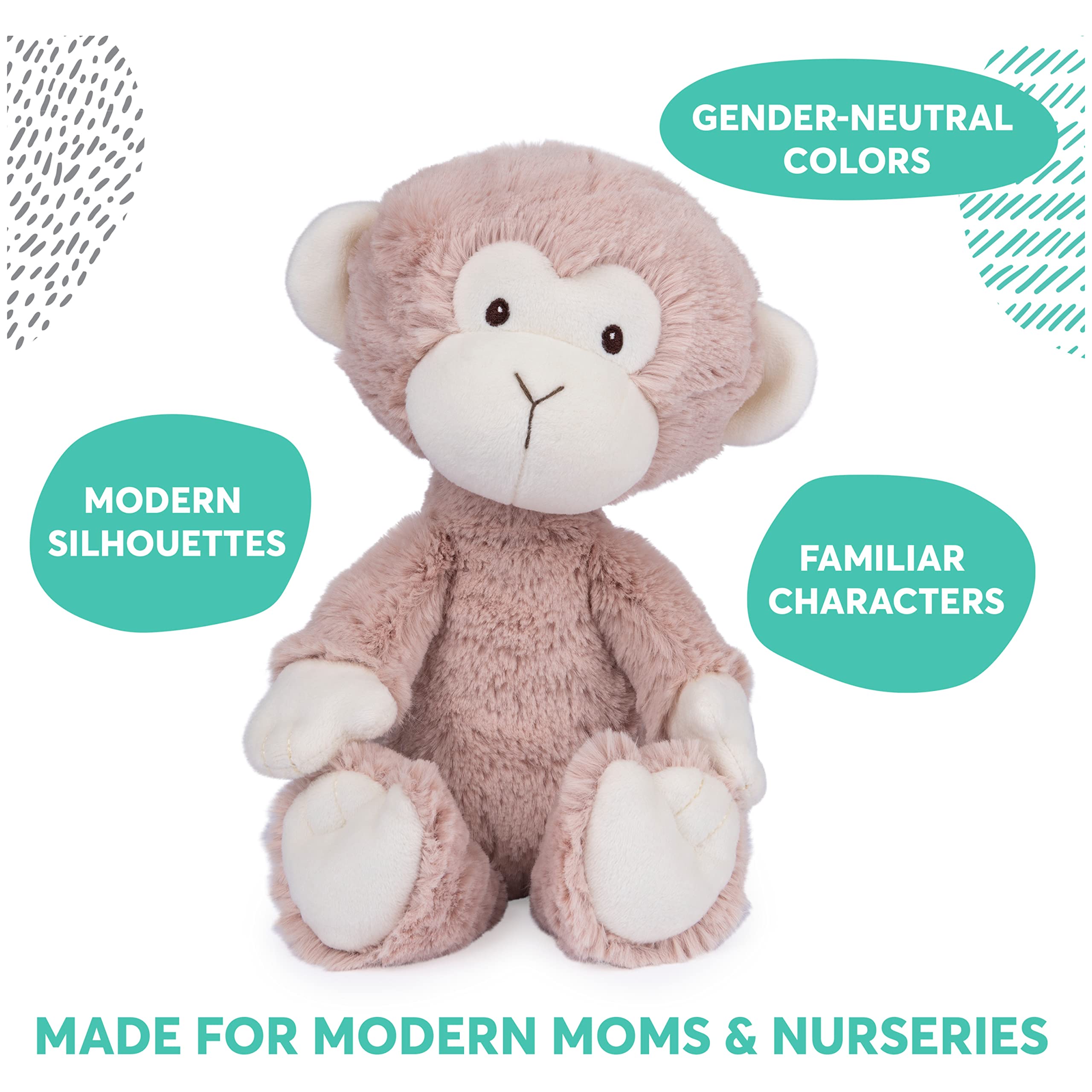 Foto 4 pulgar | Peluche Gund Baby Lil' Luvs Micah Monkey 30 Cm Marrón/crema - Venta Internacional.