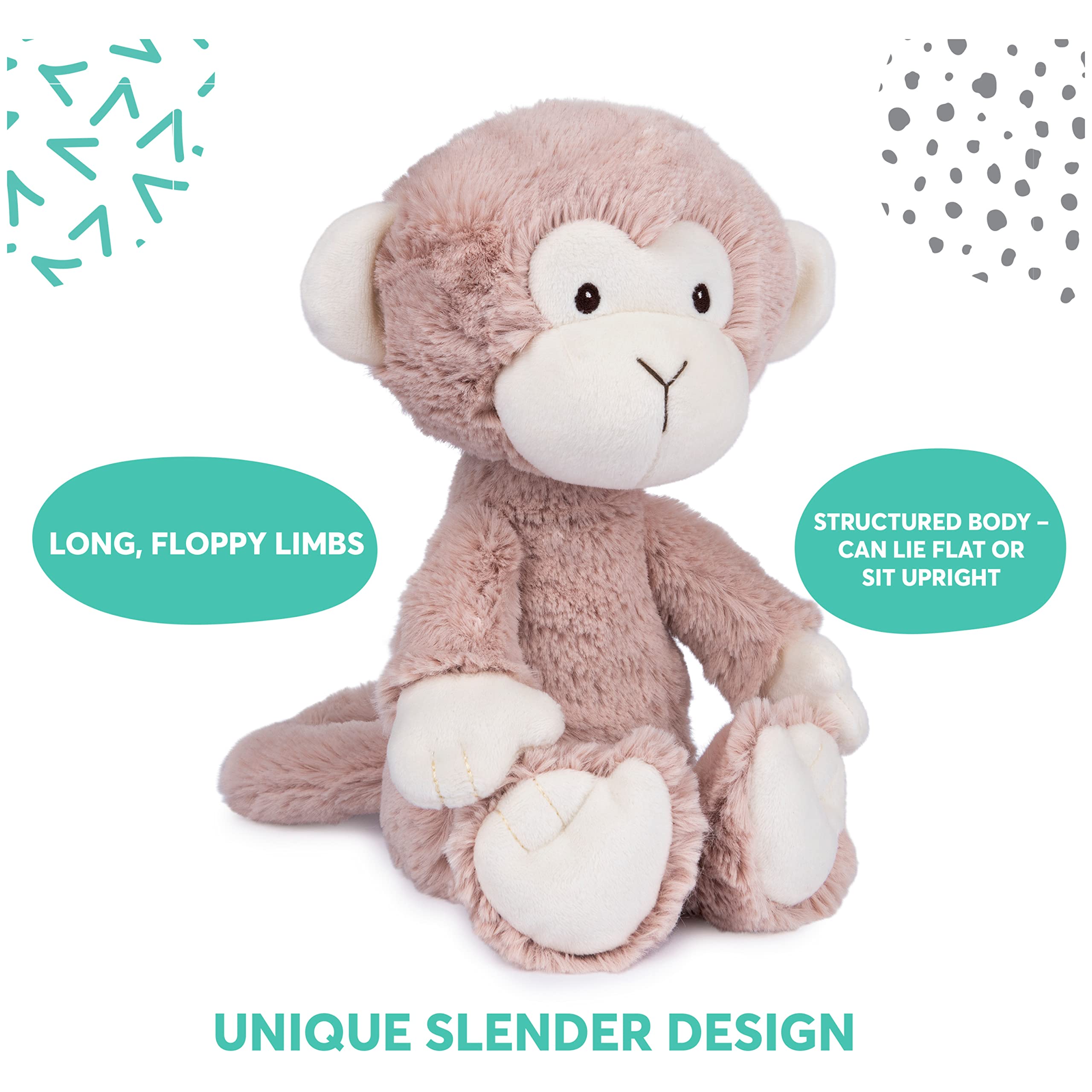 Foto 5 pulgar | Peluche Gund Baby Lil' Luvs Micah Monkey 30 Cm Marrón/crema - Venta Internacional.