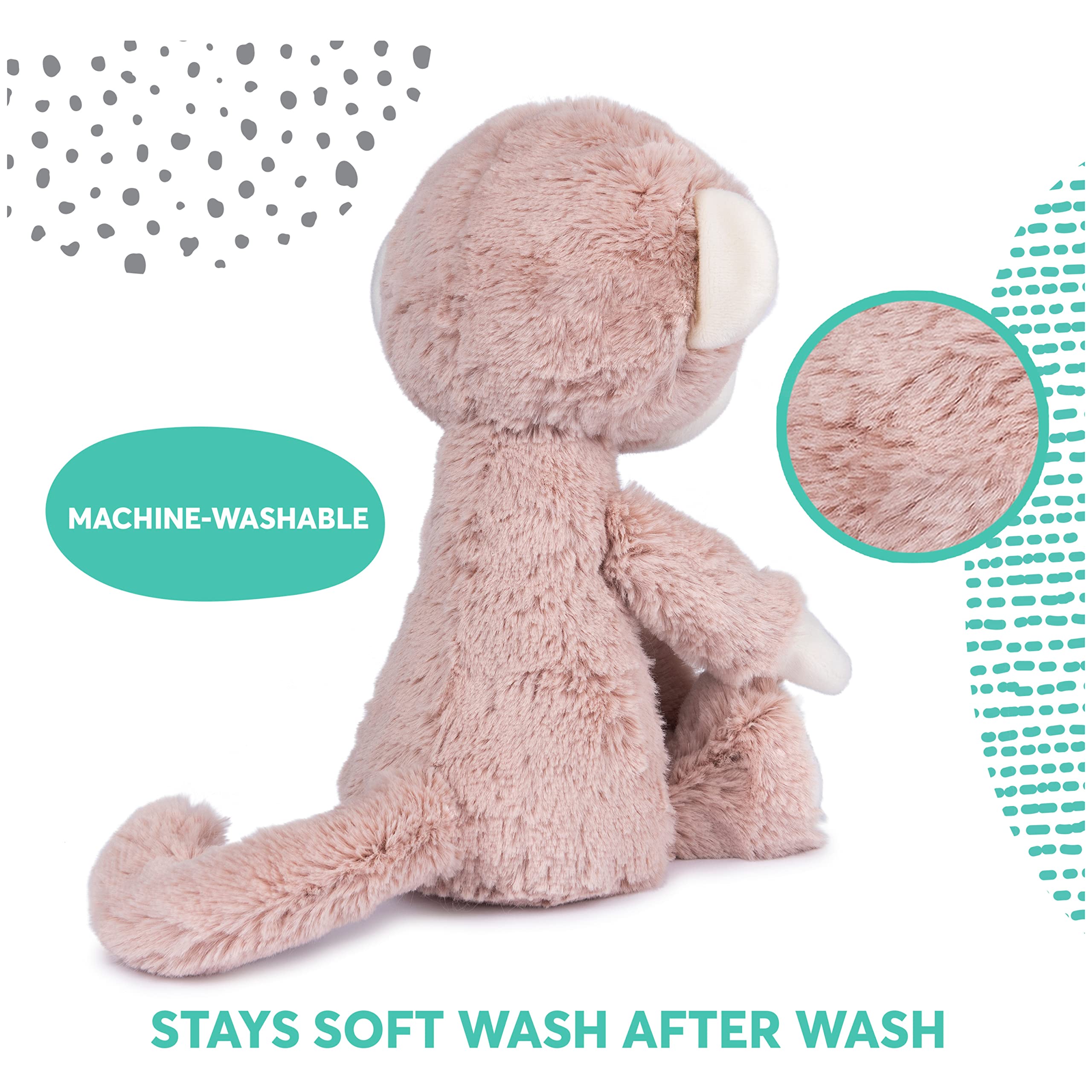 Foto 5 | Peluche Gund Baby Lil' Luvs Micah Monkey 30 Cm Marrón/crema - Venta Internacional.