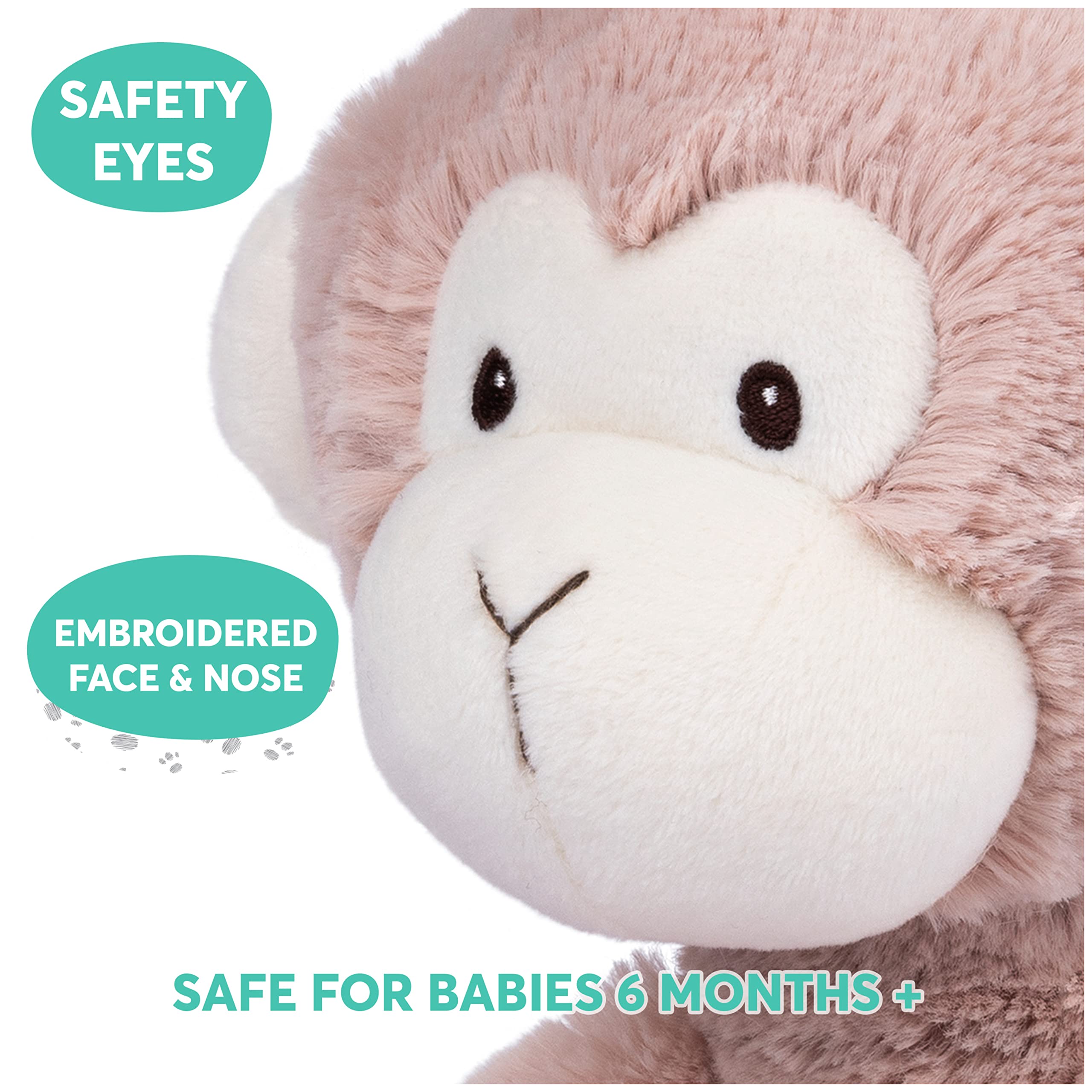 Foto 6 | Peluche Gund Baby Lil' Luvs Micah Monkey 30 Cm Marrón/crema - Venta Internacional.