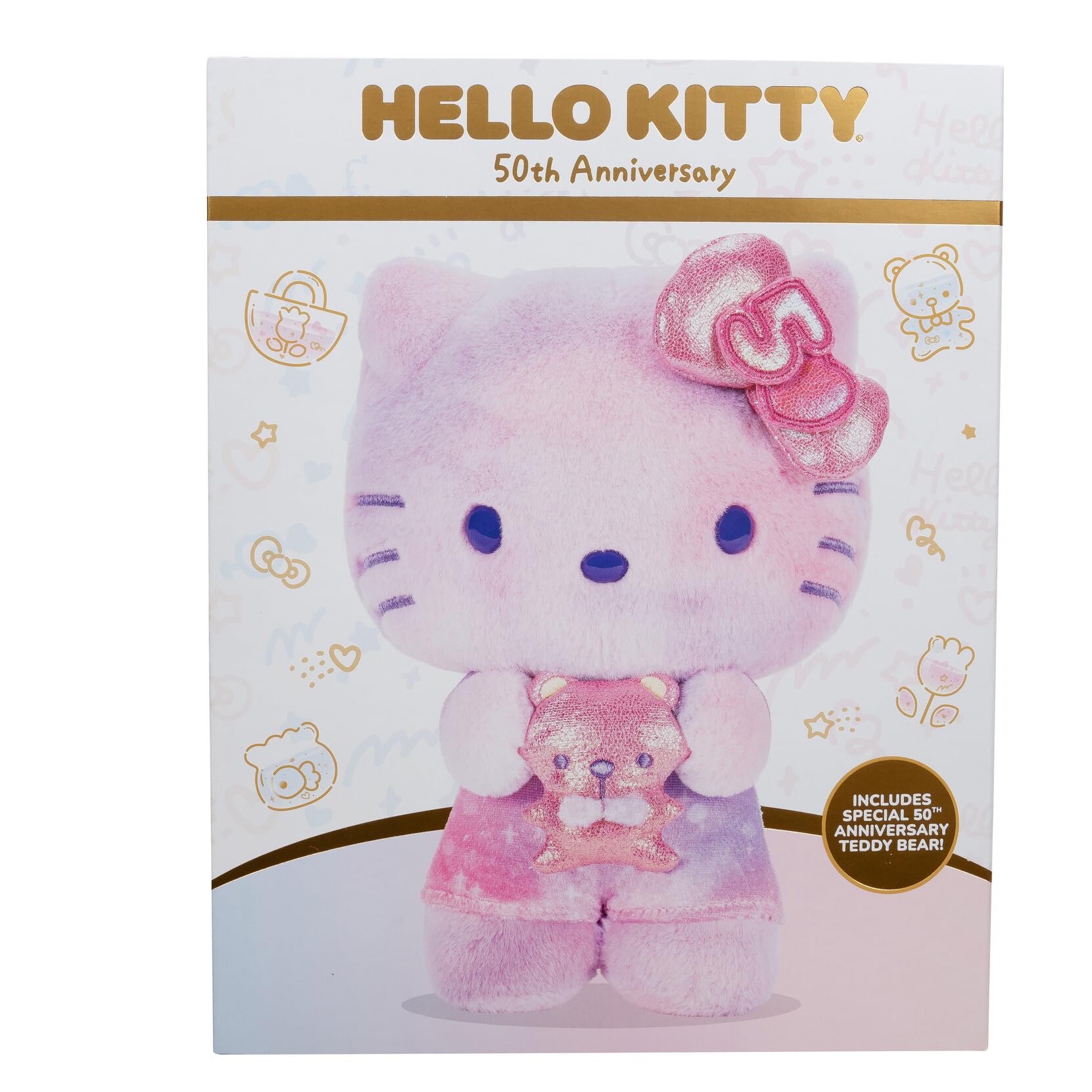 Foto 5 pulgar | Peluche Del 50 Aniversario De Hello Kitty, 20 Cm, Con Osito De Peluche - Venta Internacional.