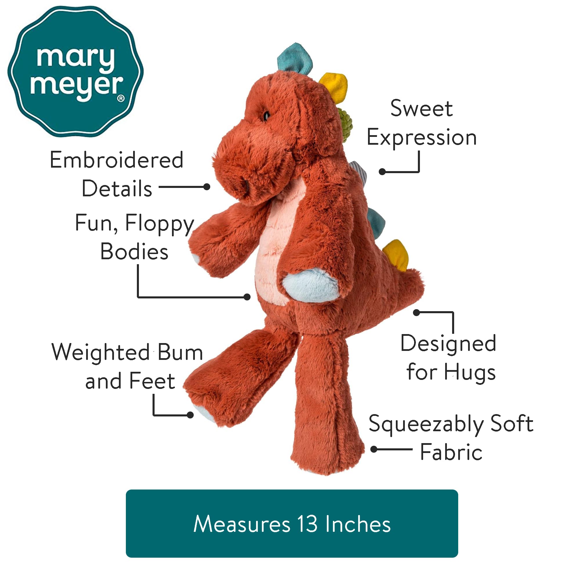 Foto 5 pulgar | Peluche Mary Meyer Marshmallow Zoo Stegosaurus 33 Cm - Venta Internacional.