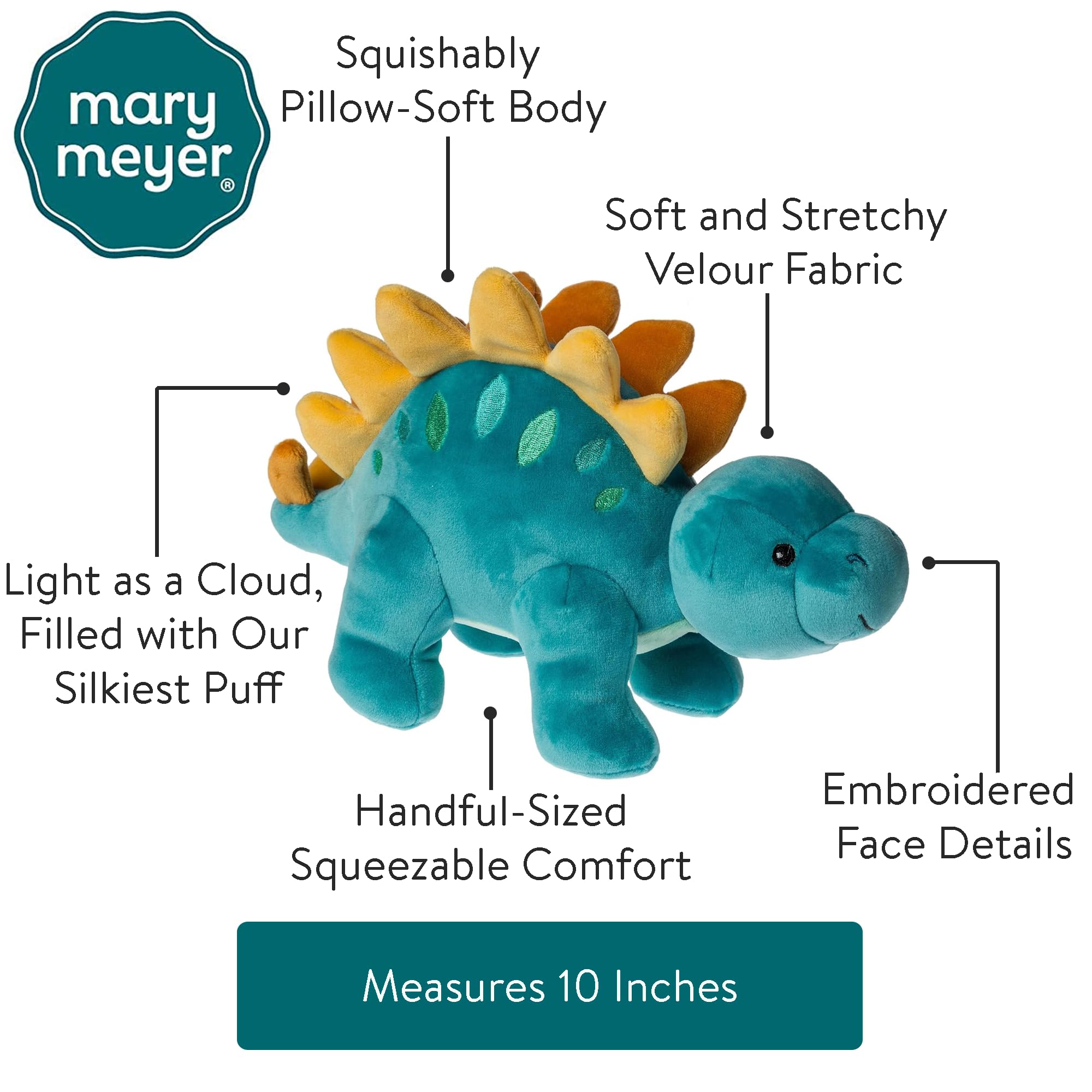 Foto 5 | Peluche Mary Meyer Smootheez, Peluche, Peluche, Estegosaurio - Venta Internacional.