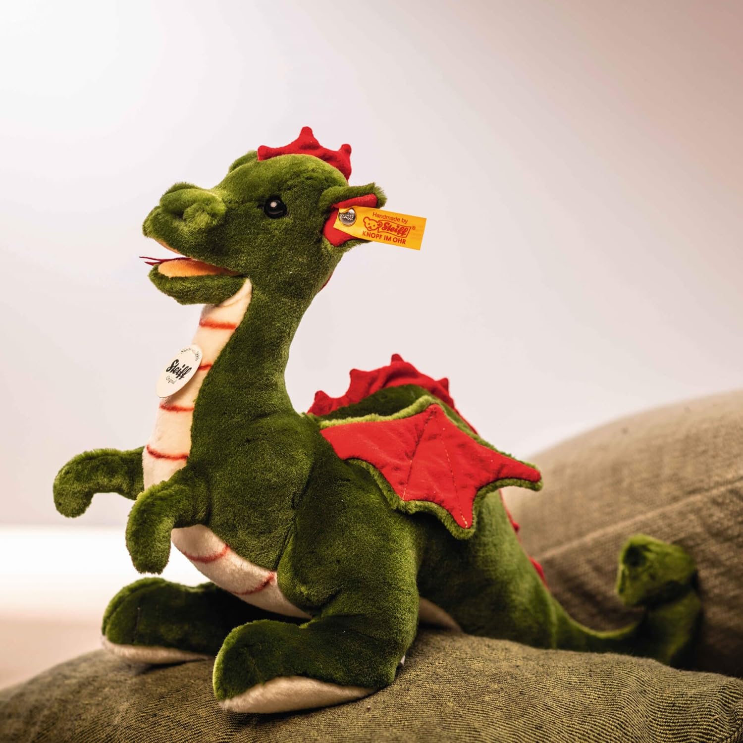 Foto 3 pulgar | Peluche Steiff Rocky Dragon Fantasy 33 Cm Verde Y Rojo - Venta Internacional.