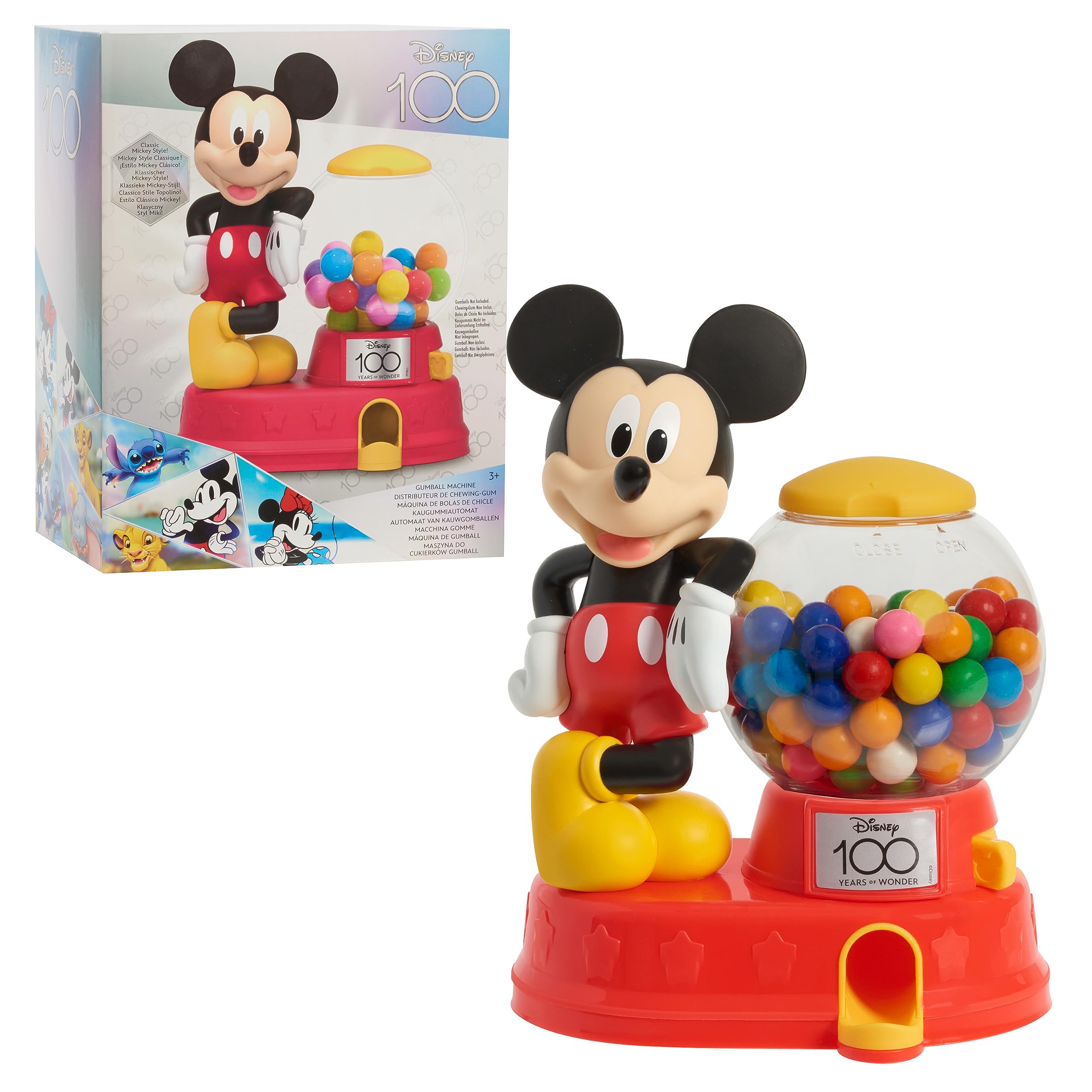 Máquina De Chicles De Juguete Disney Mickey Mouse, 100 Años, 22 Cm, Para Niños - Venta Internacional.