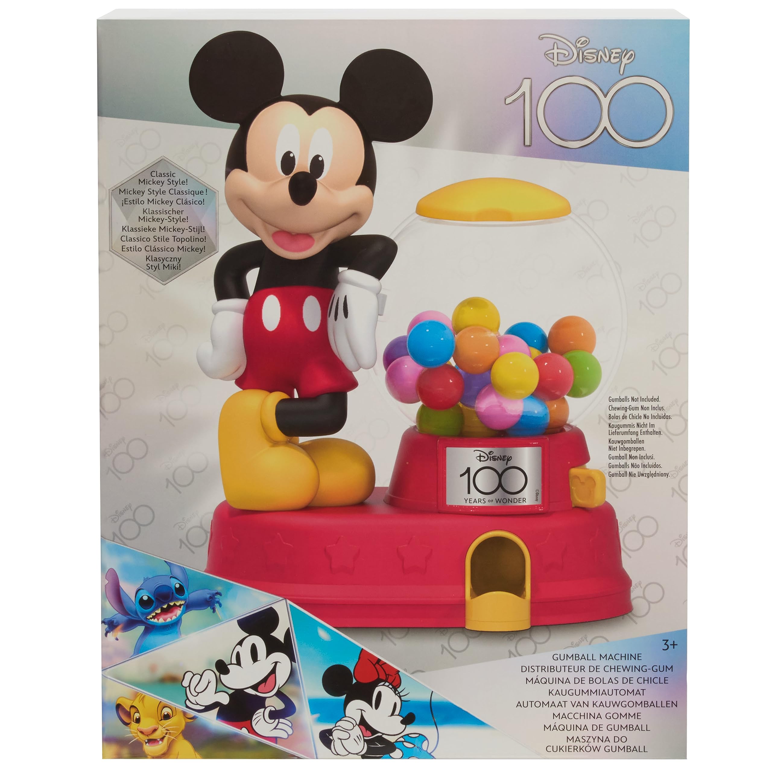 Foto 5 | Máquina De Chicles De Juguete Disney Mickey Mouse, 100 Años, 22 Cm, Para Niños - Venta Internacional.