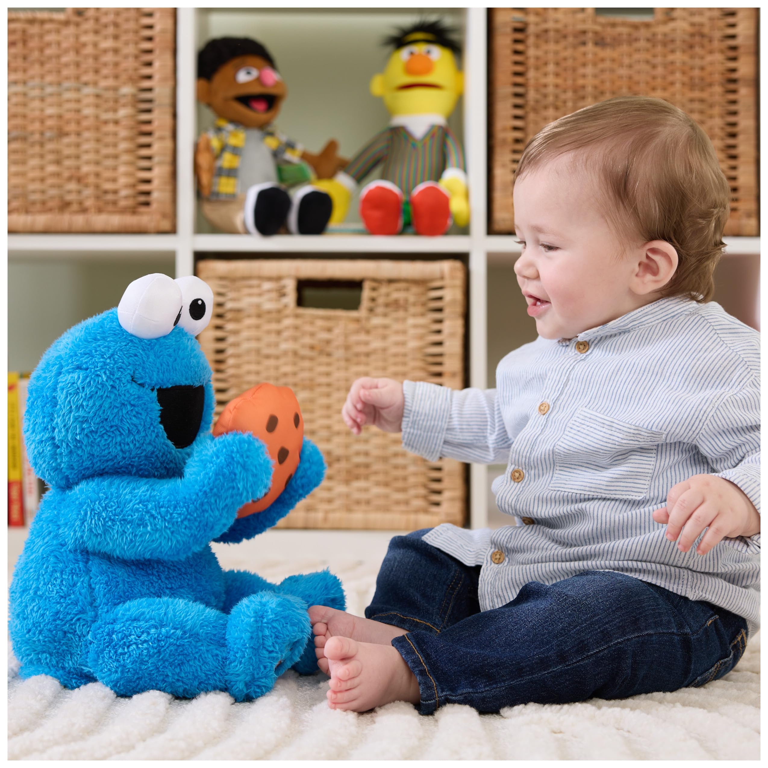 Foto 3 pulgar | Peluche Gund Sesame Street Peek-a-boo Cookie Monster 28 Cm - Venta Internacional.