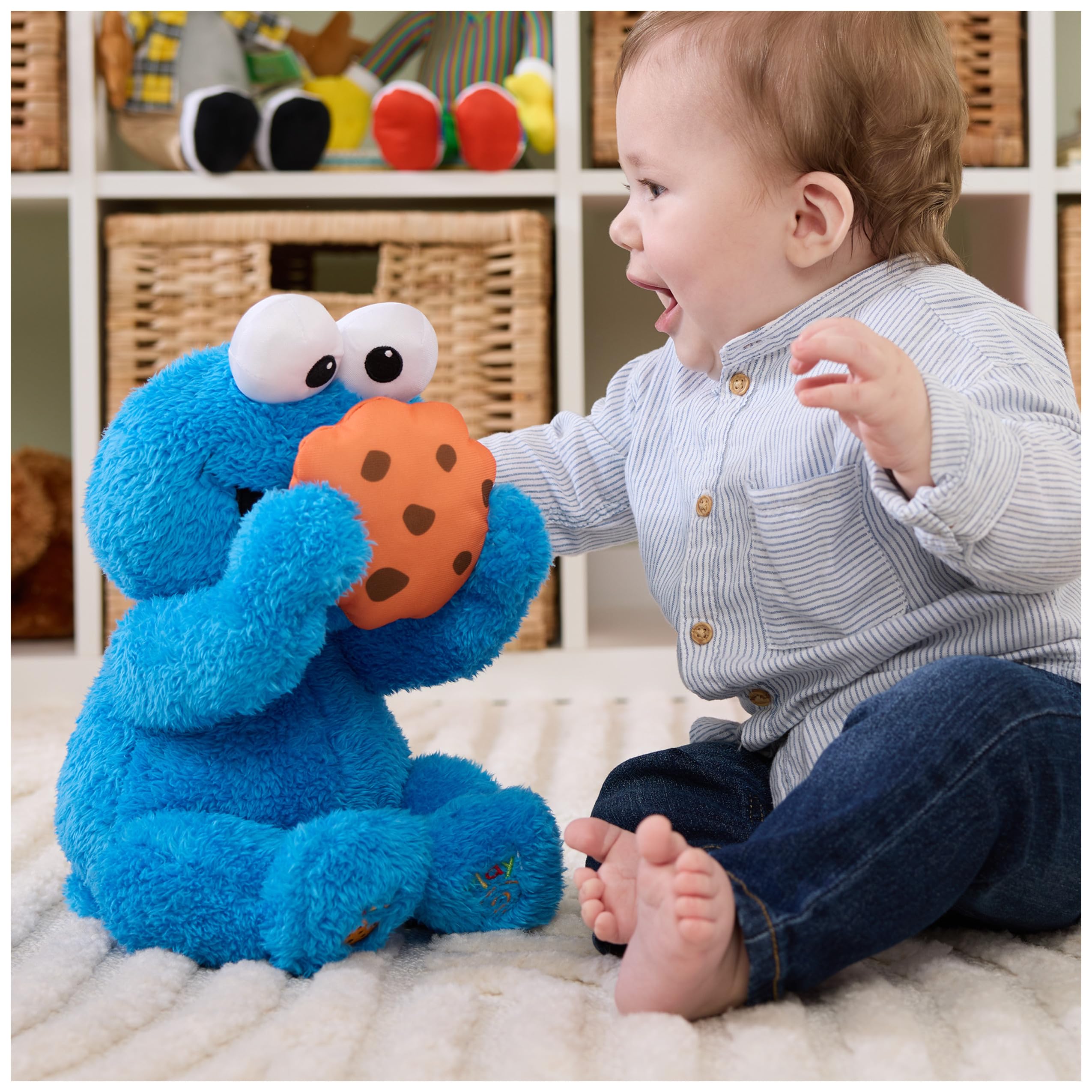 Foto 4 pulgar | Peluche Gund Sesame Street Peek-a-boo Cookie Monster 28 Cm - Venta Internacional.