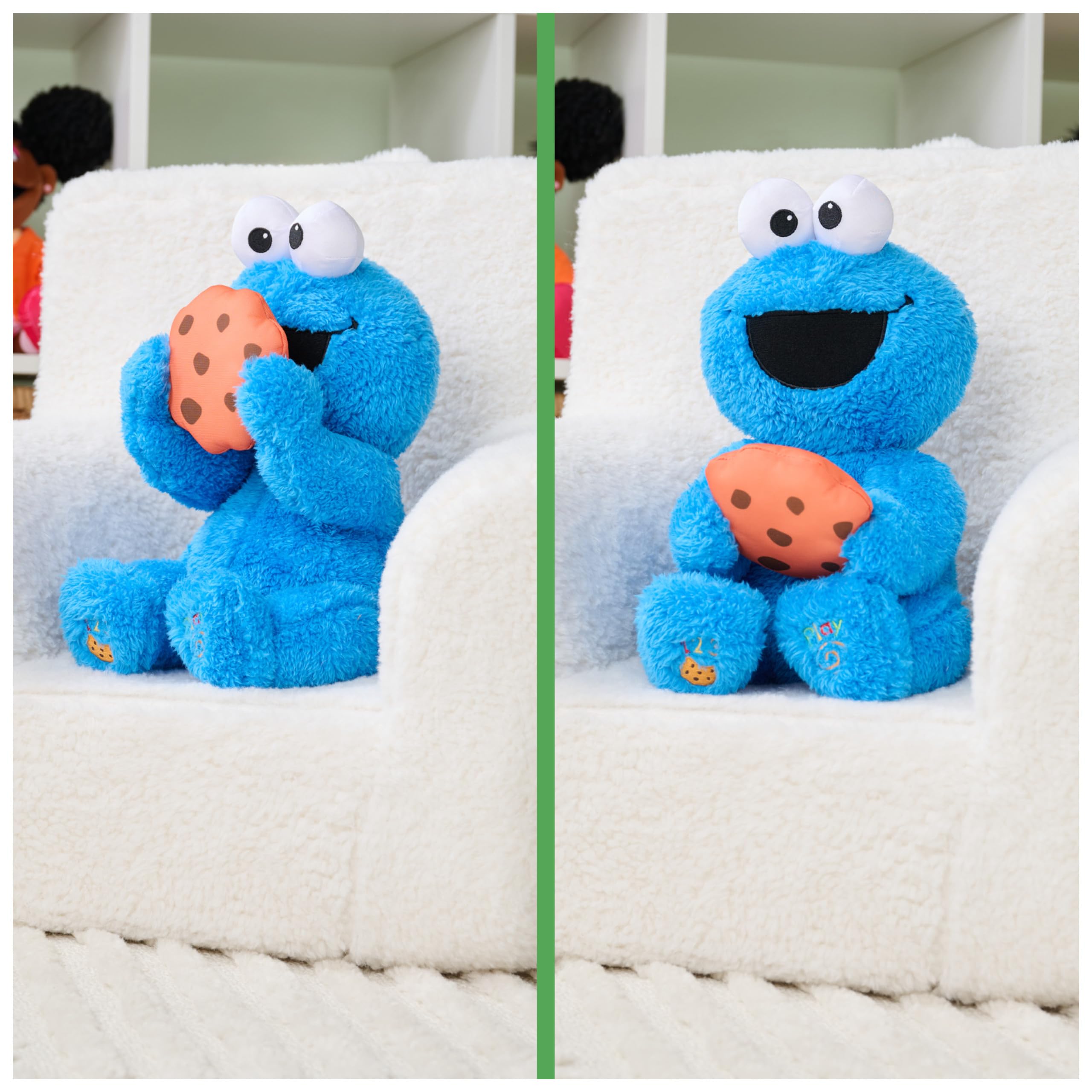 Foto 5 pulgar | Peluche Gund Sesame Street Peek-a-boo Cookie Monster 28 Cm - Venta Internacional.