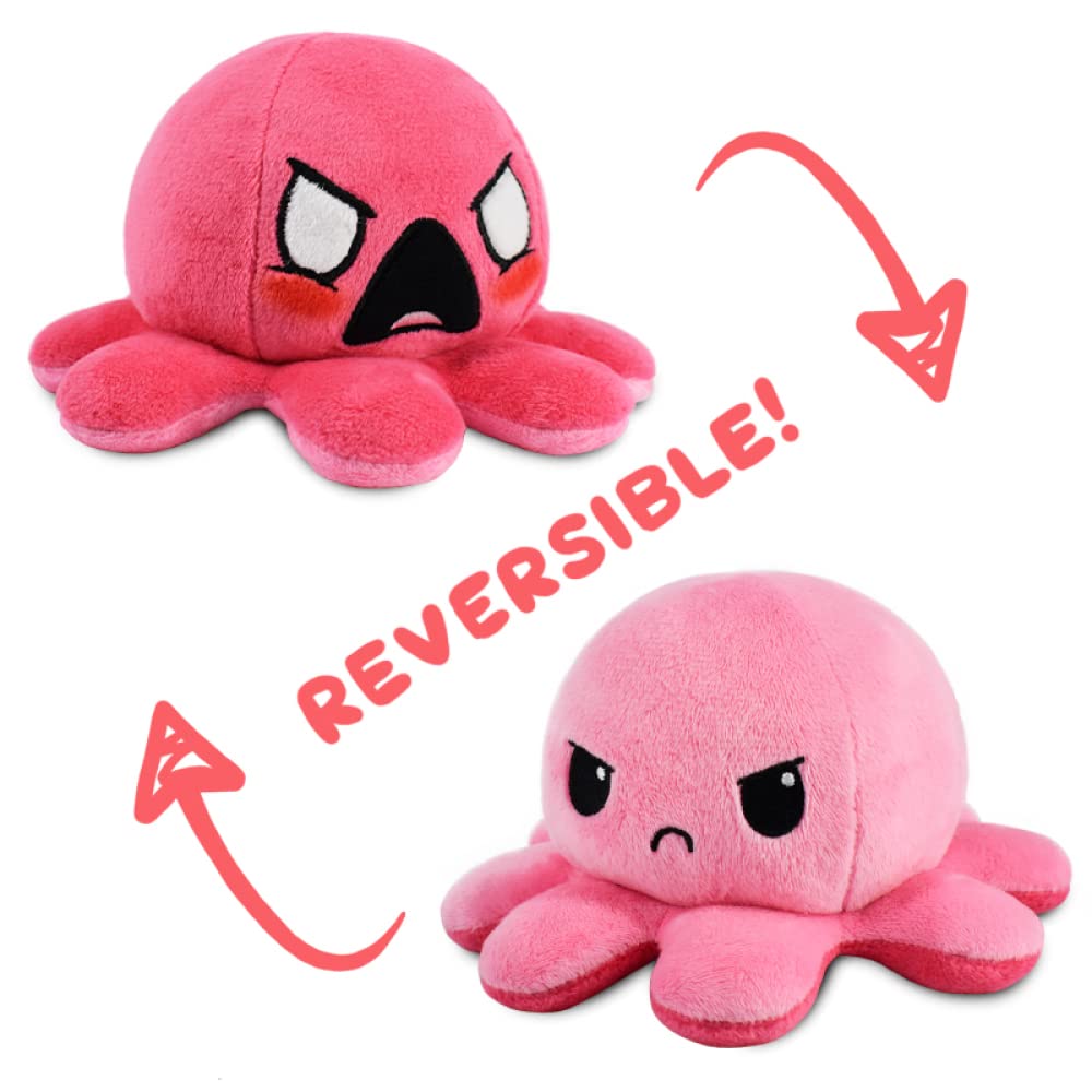 Foto 5 pulgar | Peluche Teeturtle Reversible Octopus Angry Light Pink + Furious Pink - Venta Internacional.