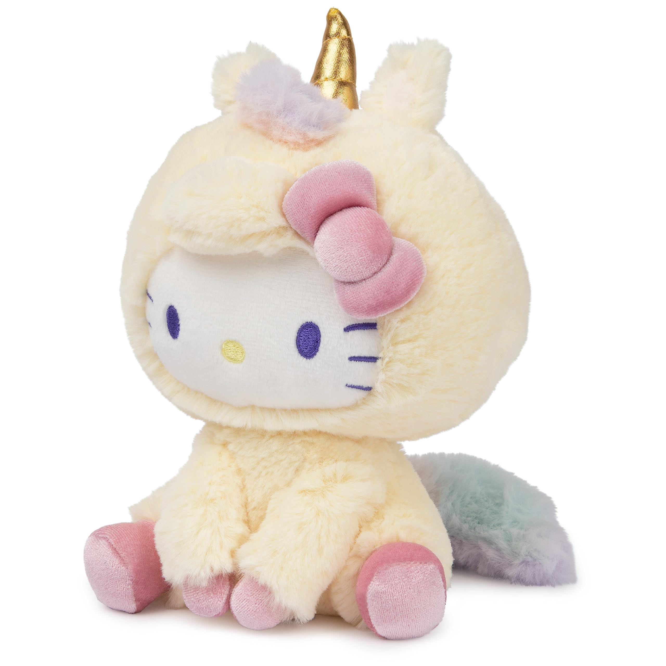 Foto 5 | Peluche Gund Sanrio Hello Kitty Unicorn 15 Cm Amarillo - Venta Internacional.