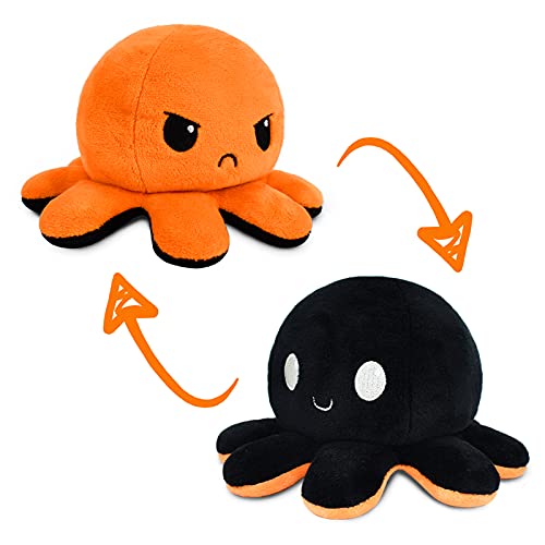 Plushie Teeturtle The Original Reversible Octopus Negro/naranja - Venta Internacional.