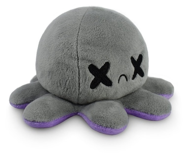 Foto 1 | Plushie Teeturtle Reversible Octopus Happy Purple + Dead Grey - Venta Internacional.