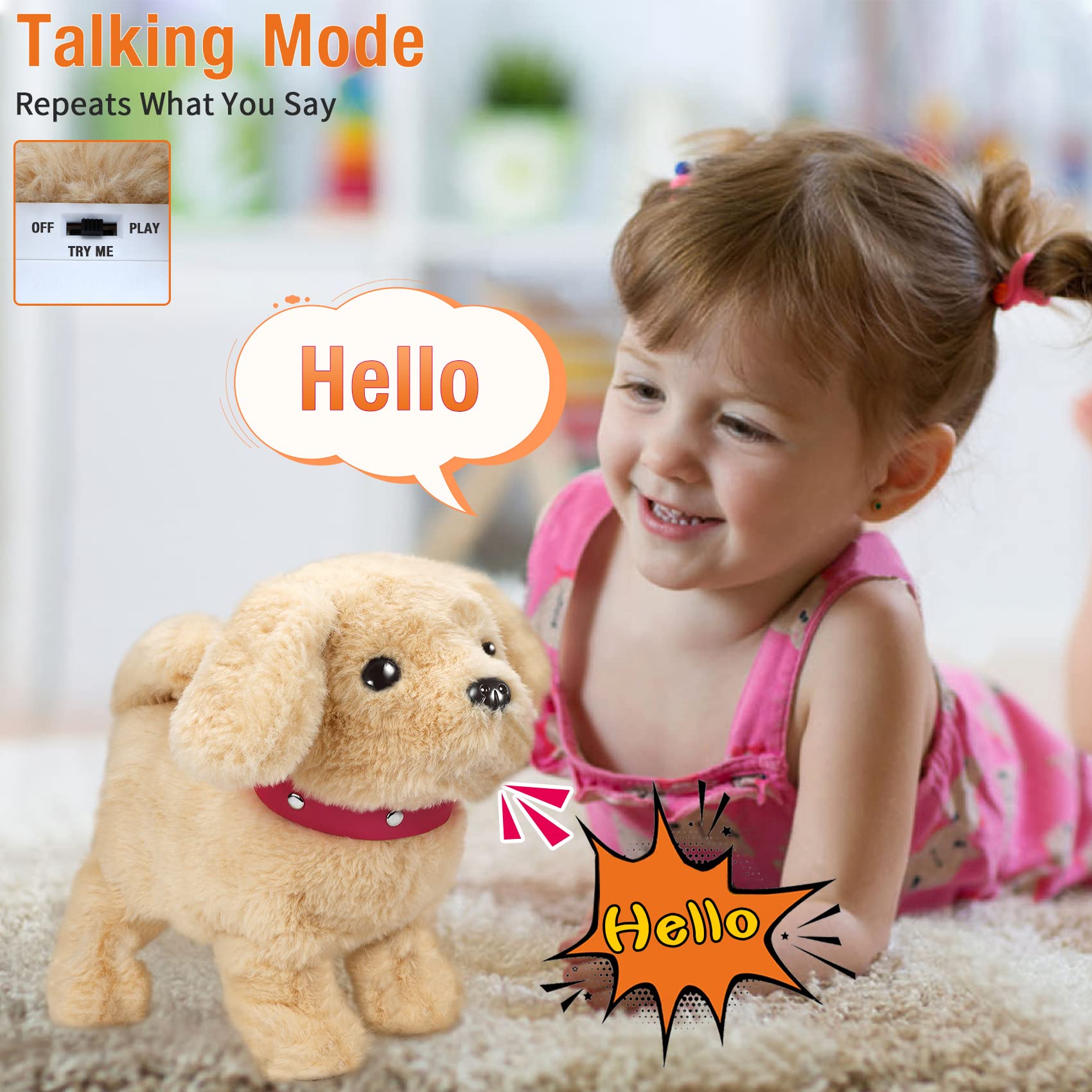 Foto 4 pulgar | Peluche Parlante Koonie Golden Retriever Para Niños - Venta Internacional.
