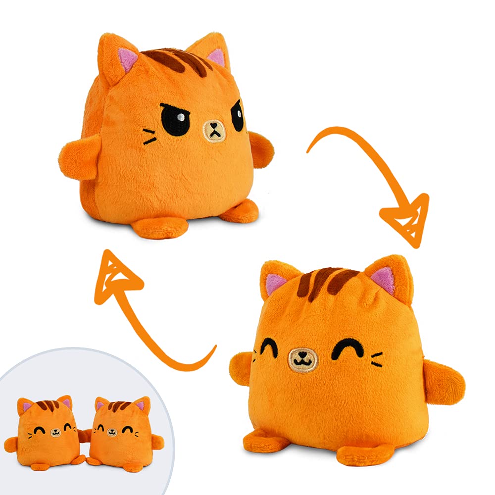 Plushmates Teeturtle, Gato Atigrado Reversible, Naranja, 11,4 Cm - Venta Internacional.