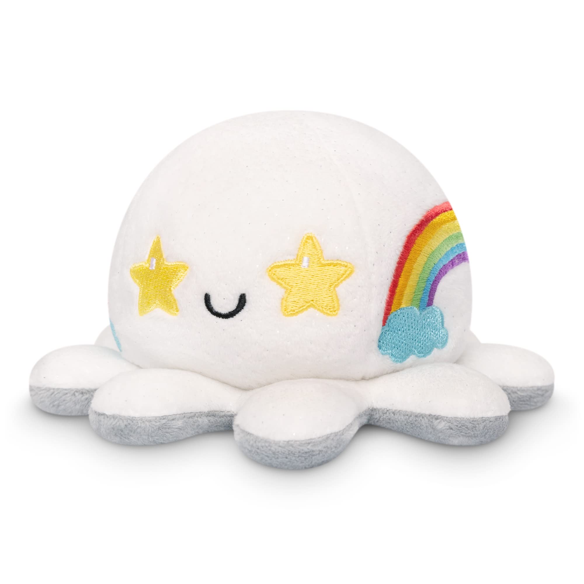 Foto 3 pulgar | Teeturtle De Peluche Reversible Con Forma De Pulpo Perforado Y Arcoíris, 10 Cm - Venta Internacional.
